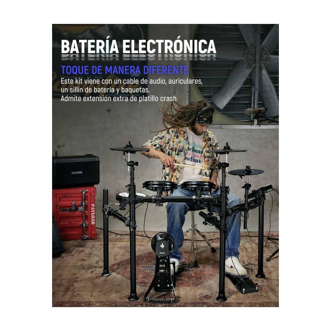 Bateria Electronica Donner DED-200 5 Drums 4 Cymbals-3