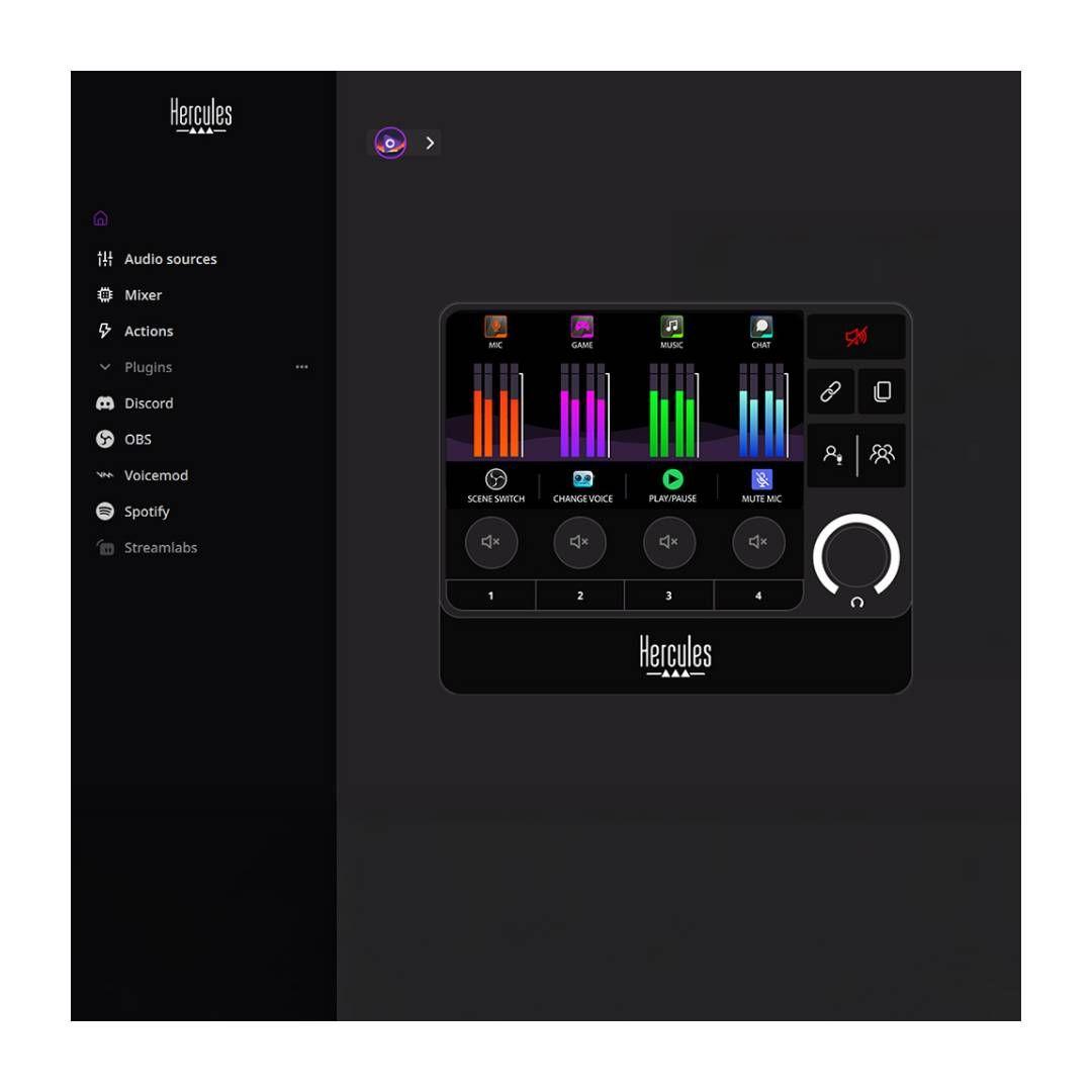 Controladora de Audio Streaming Hercules Stream 200 XLR-4