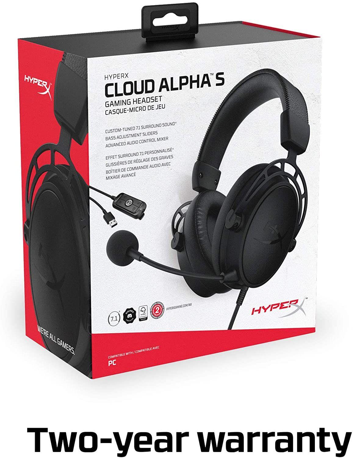 Audífono Hyperx Cloud Alpha S Sonido Envolvente 7.1 Negro-5