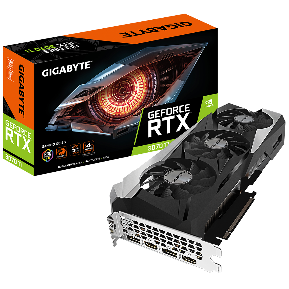 Tarjeta de Video GIGABYTE GEFORCE RTX 3070 TI GAMING OC 8G-0