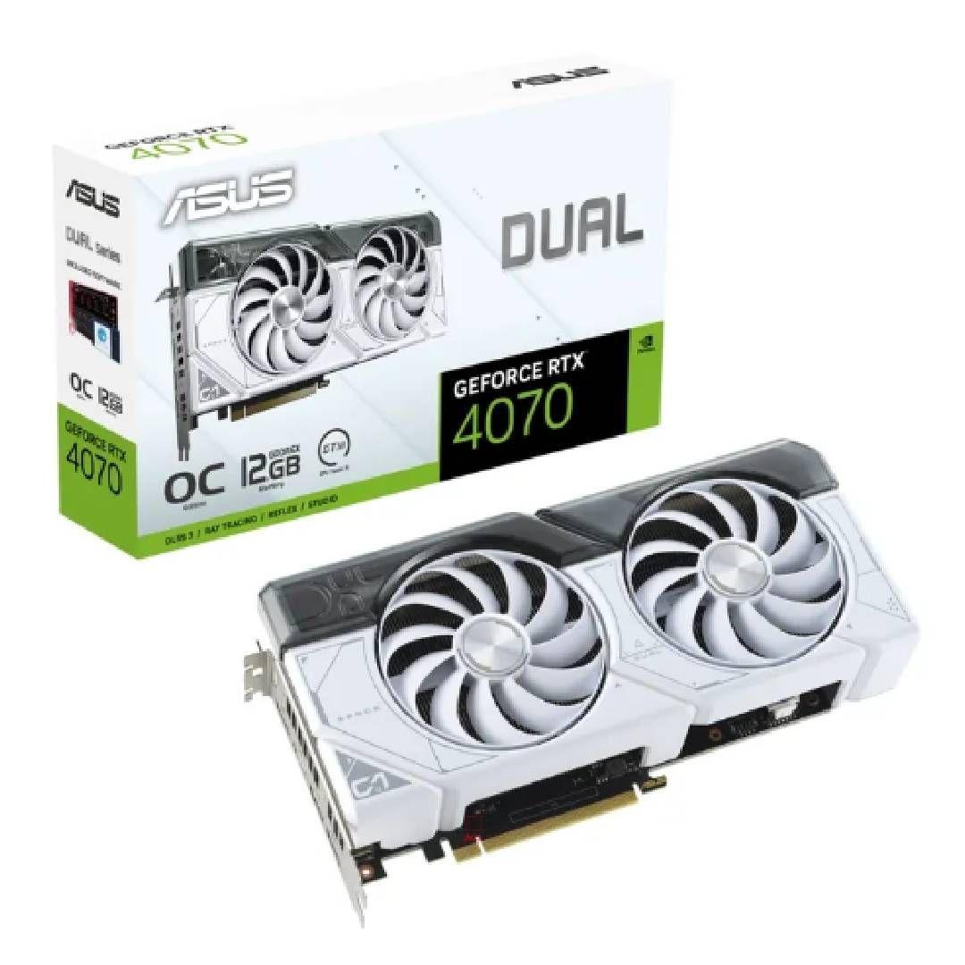 Tarjeta de Video Asus RTX 4070 Dual OC 12GB White Asus | Paris.cl