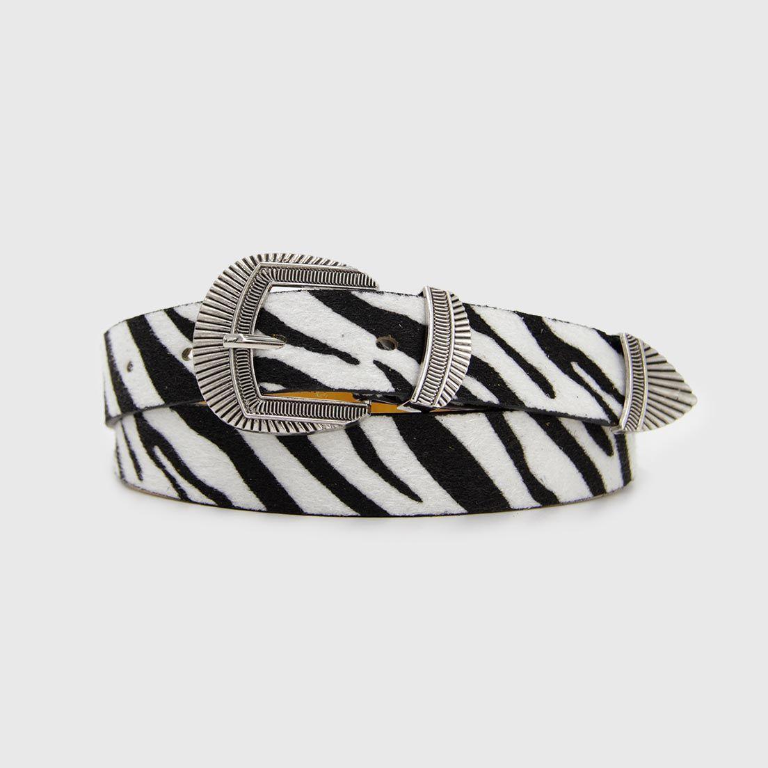 Cinturon de mujer Animal Print Hebilla Vintage -0