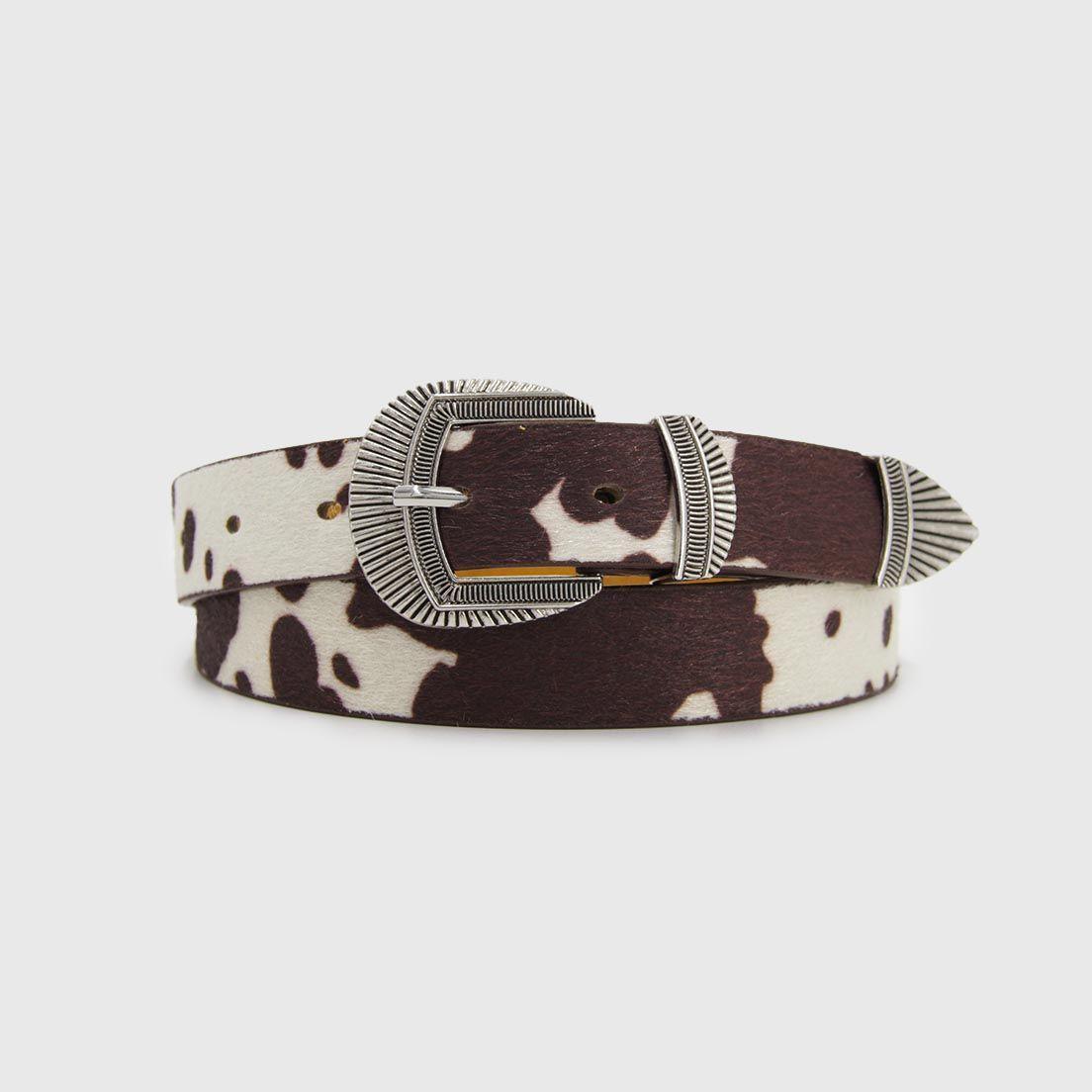 Cinturon de mujer Animal Print Hebilla Vintage -0