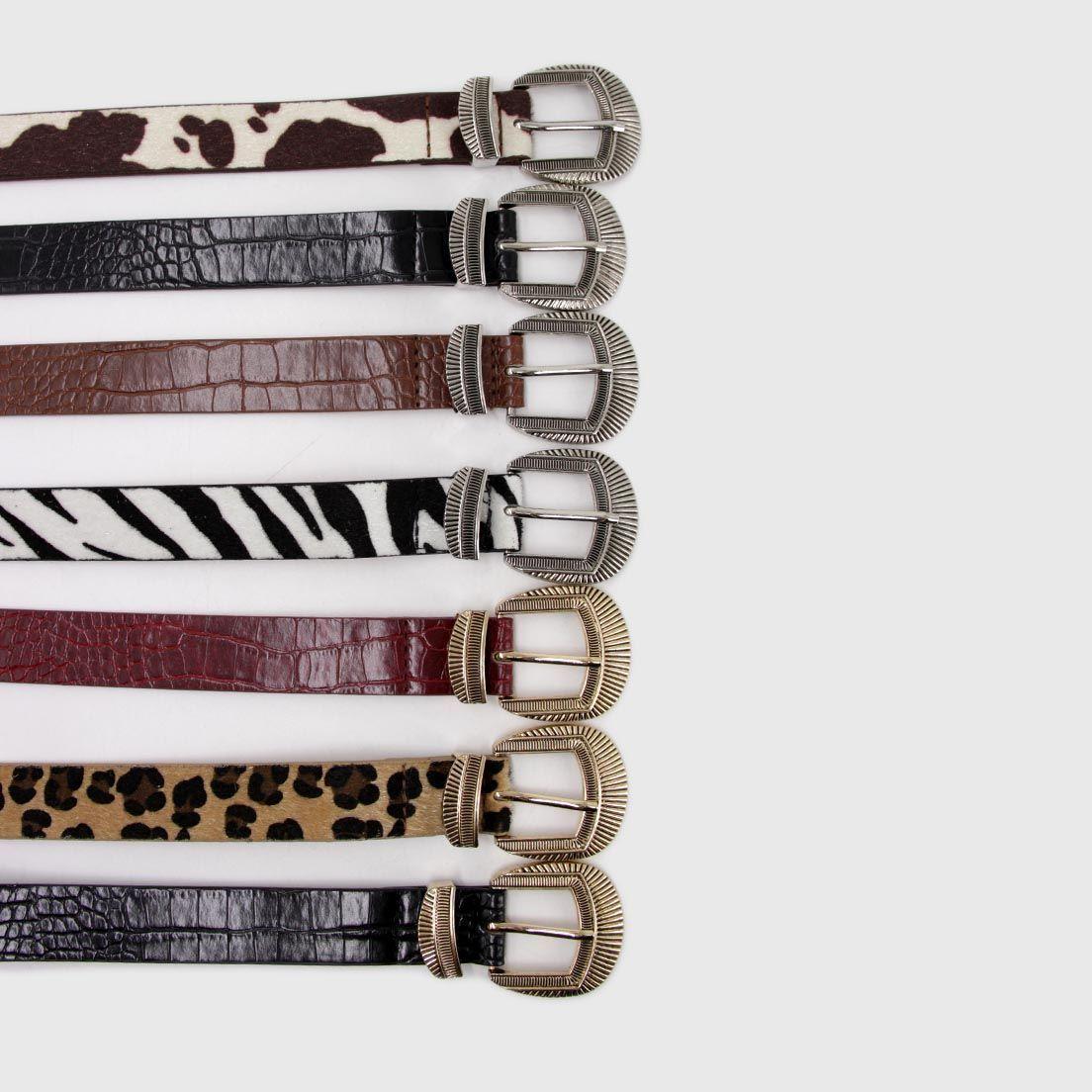 Cinturon de mujer Animal Print Hebilla Vintage -4