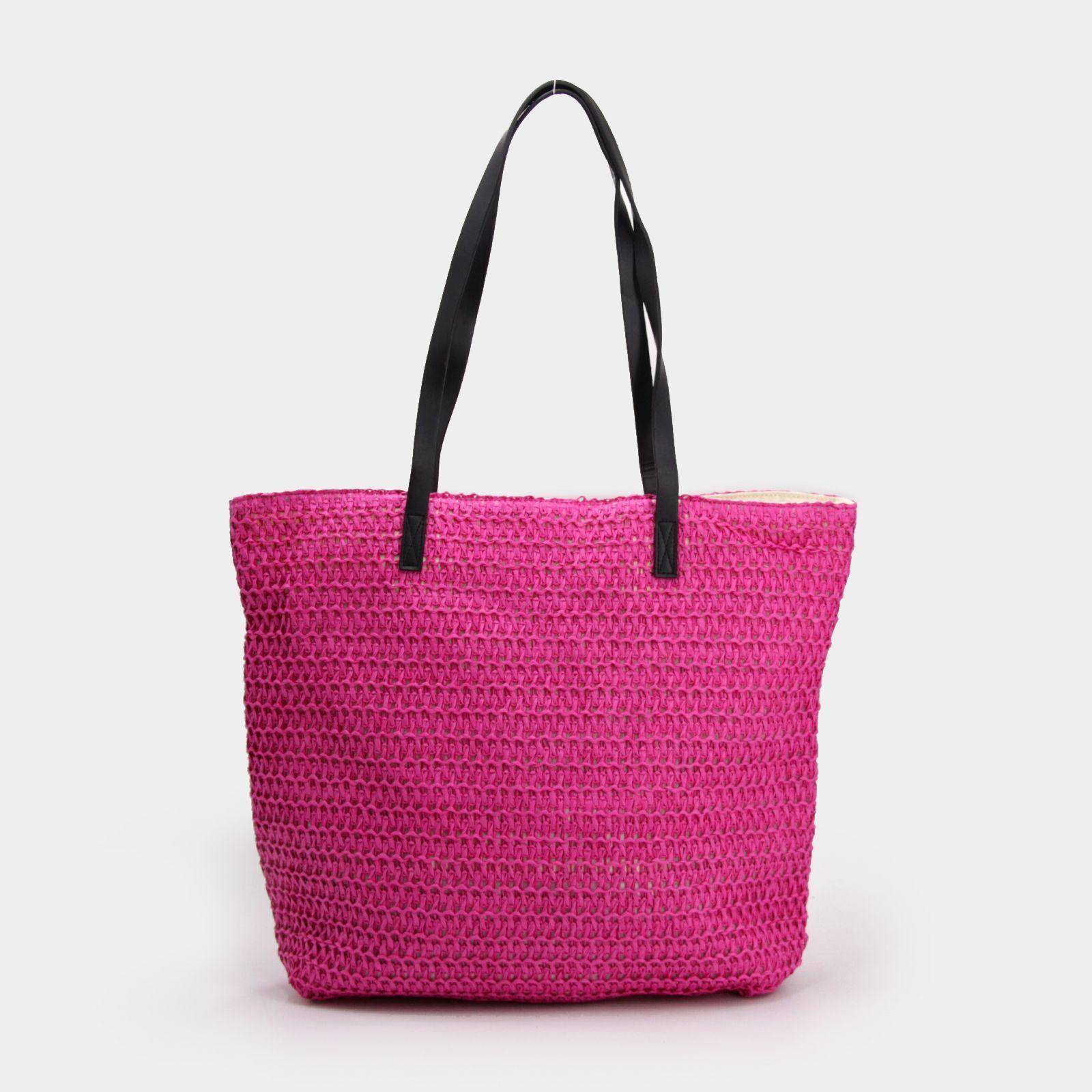 Cartera bolso Rafia tipo Playero moda mujer -0