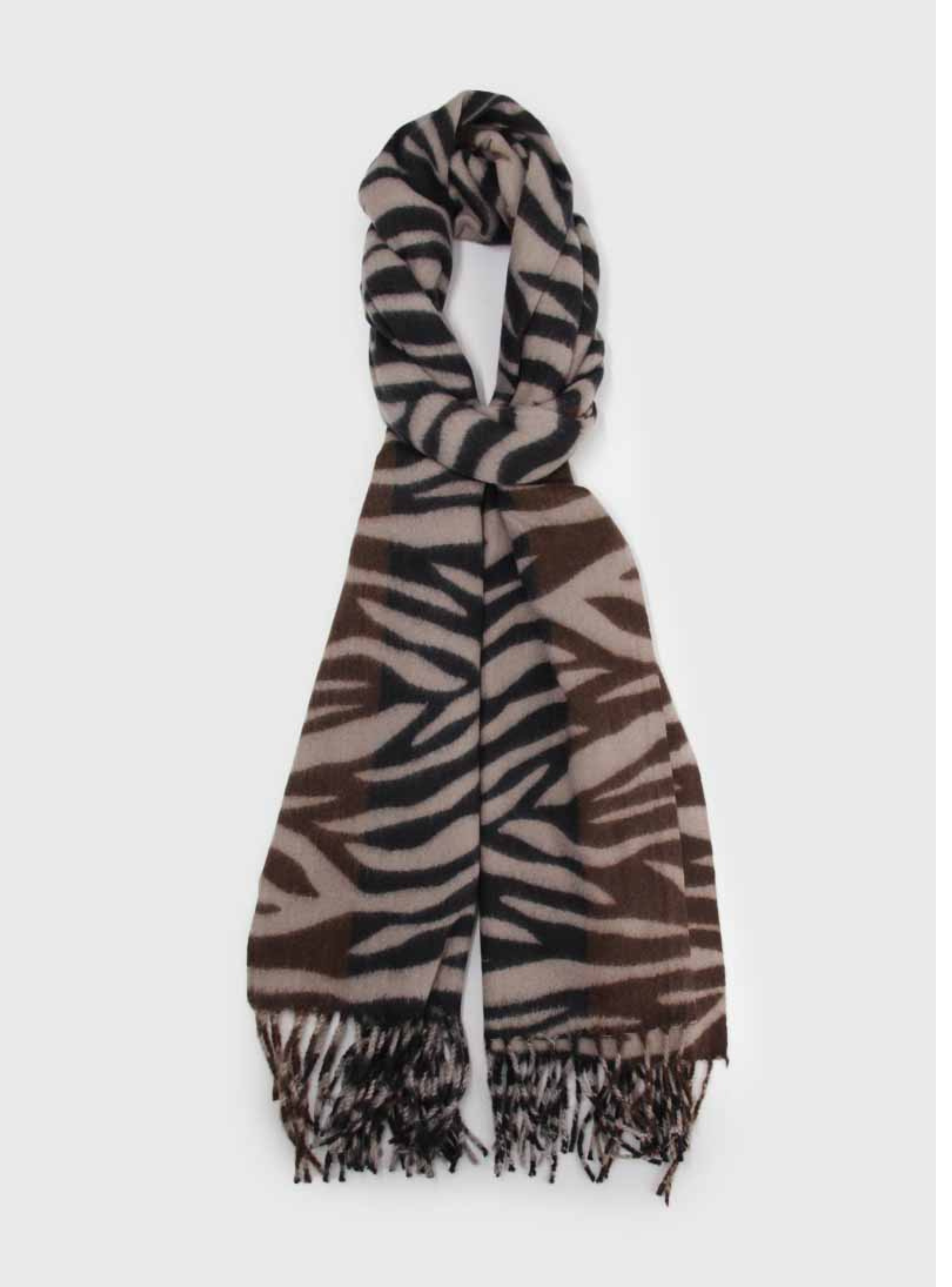 Bufanda Estampada Cebra Bicolor 240 grs-2