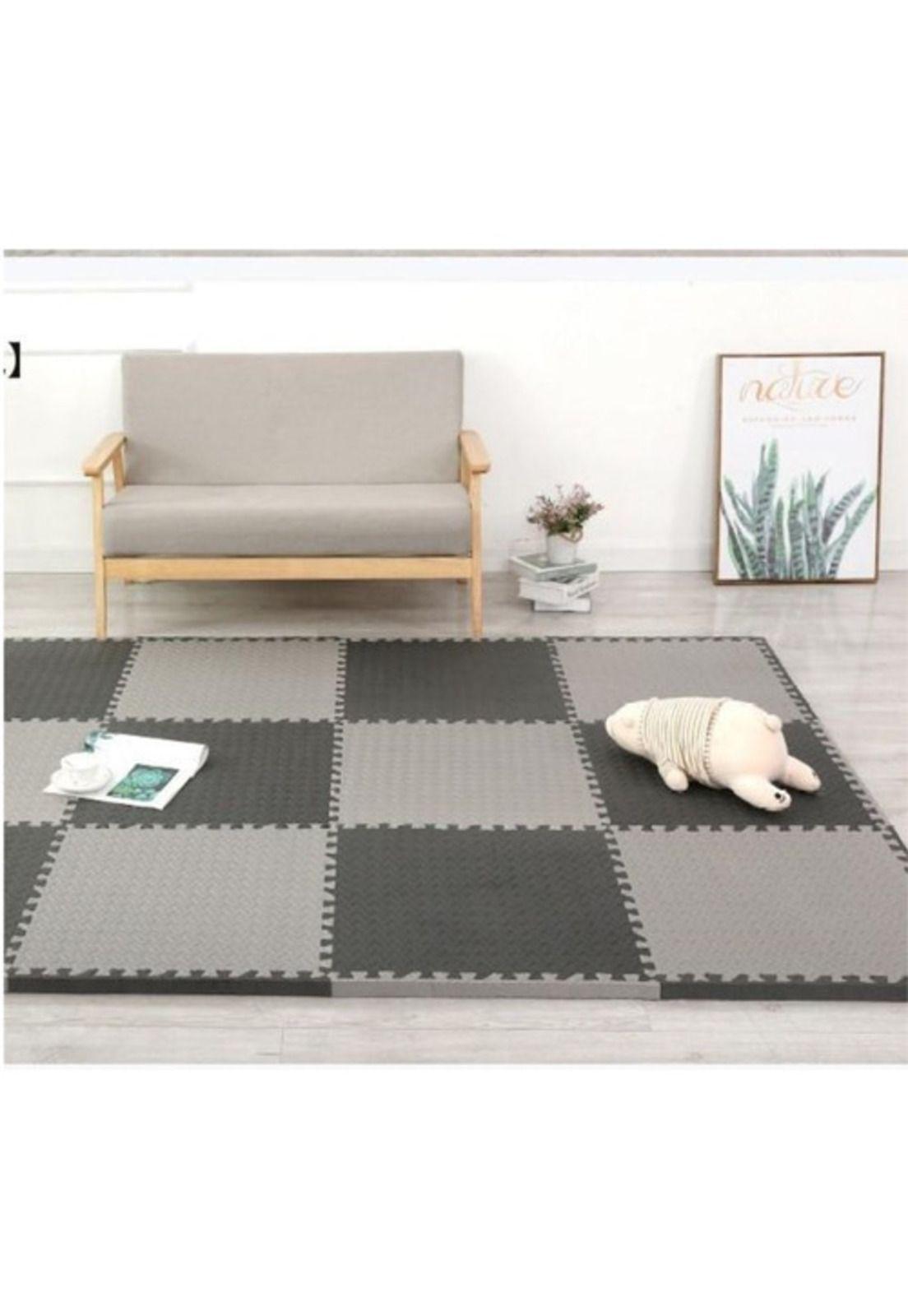 Protector de suelo fitness gris 60x60x2 cm-3