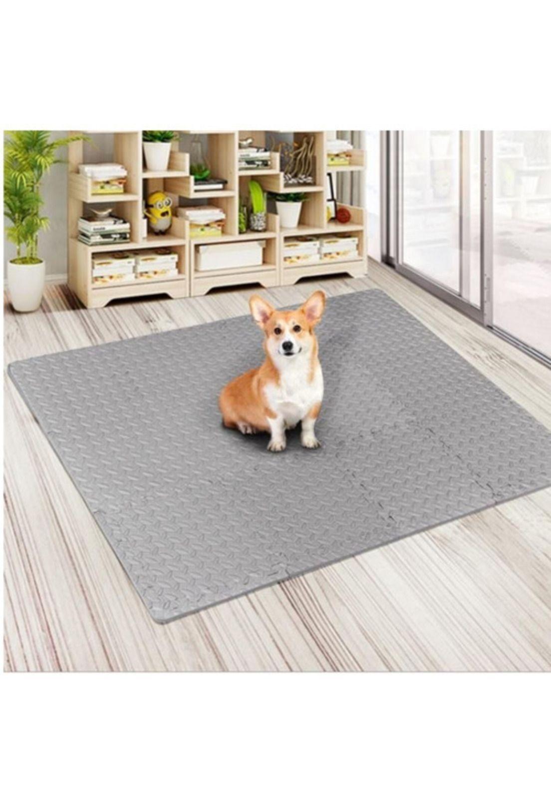 Protector de suelo fitness gris 60x60x2 cm-4