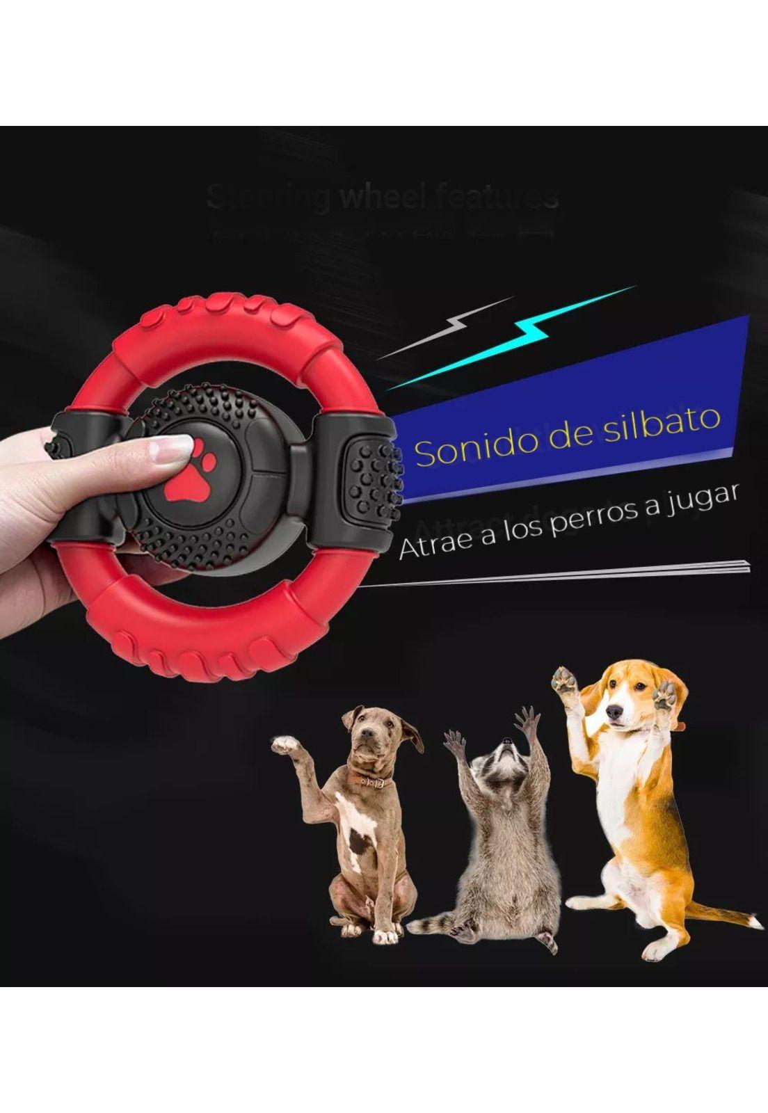 Volante juguete interactivo para perro con silbato-2