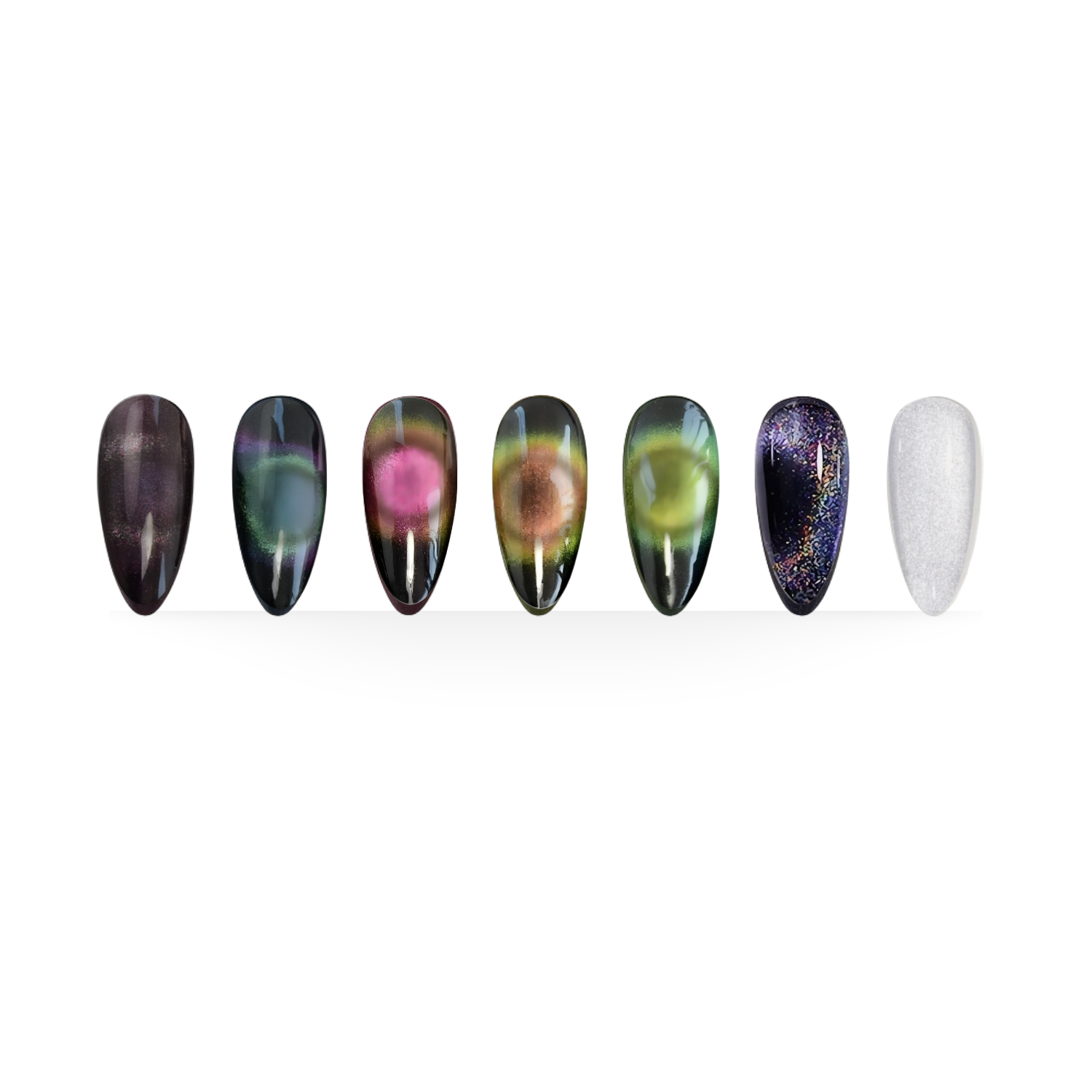 Kit Cat Eyes Profesional Bluum – 7 Esmaltes Magnéticos 15ml Veganos con Imán-4