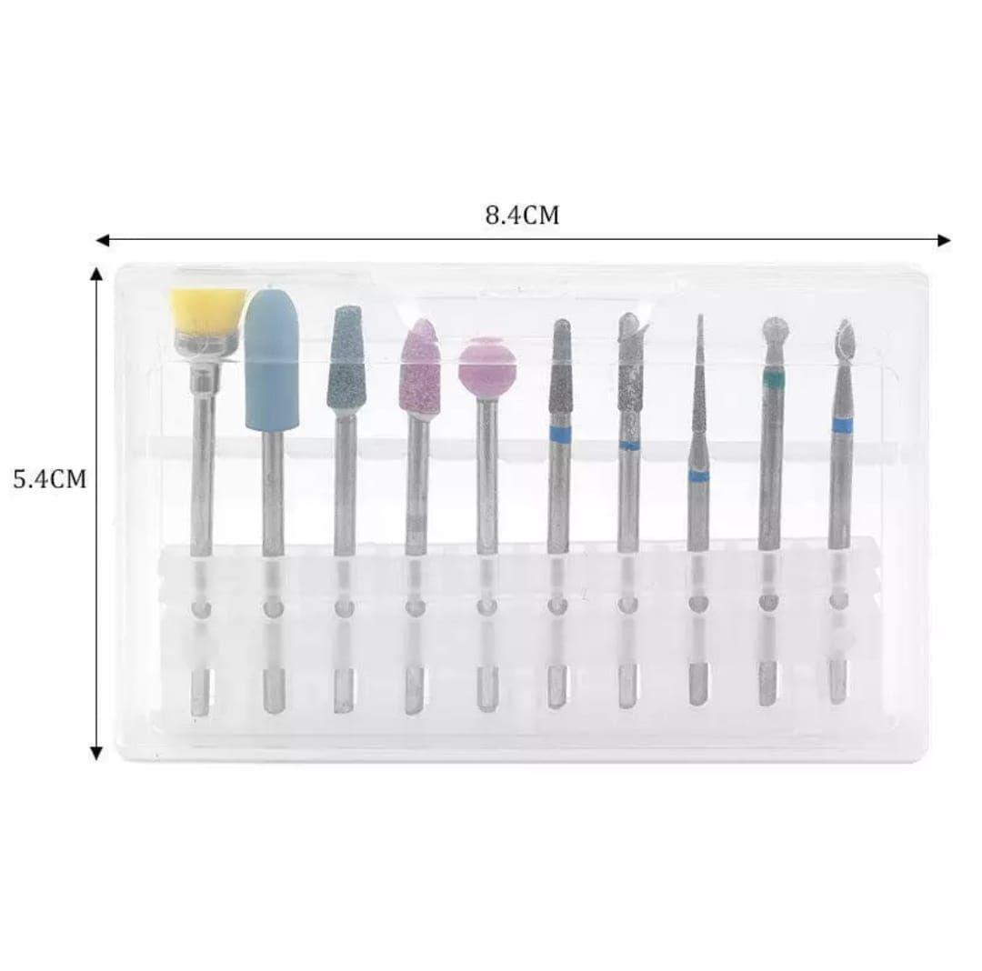 Kit 10 Fresas para Torno Manicure Rusa-1