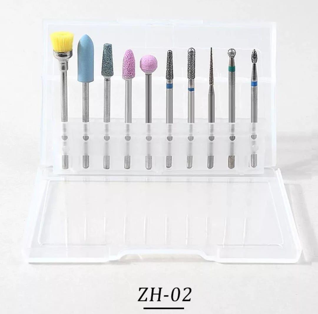 Kit 10 Fresas para Torno Manicure Rusa-2