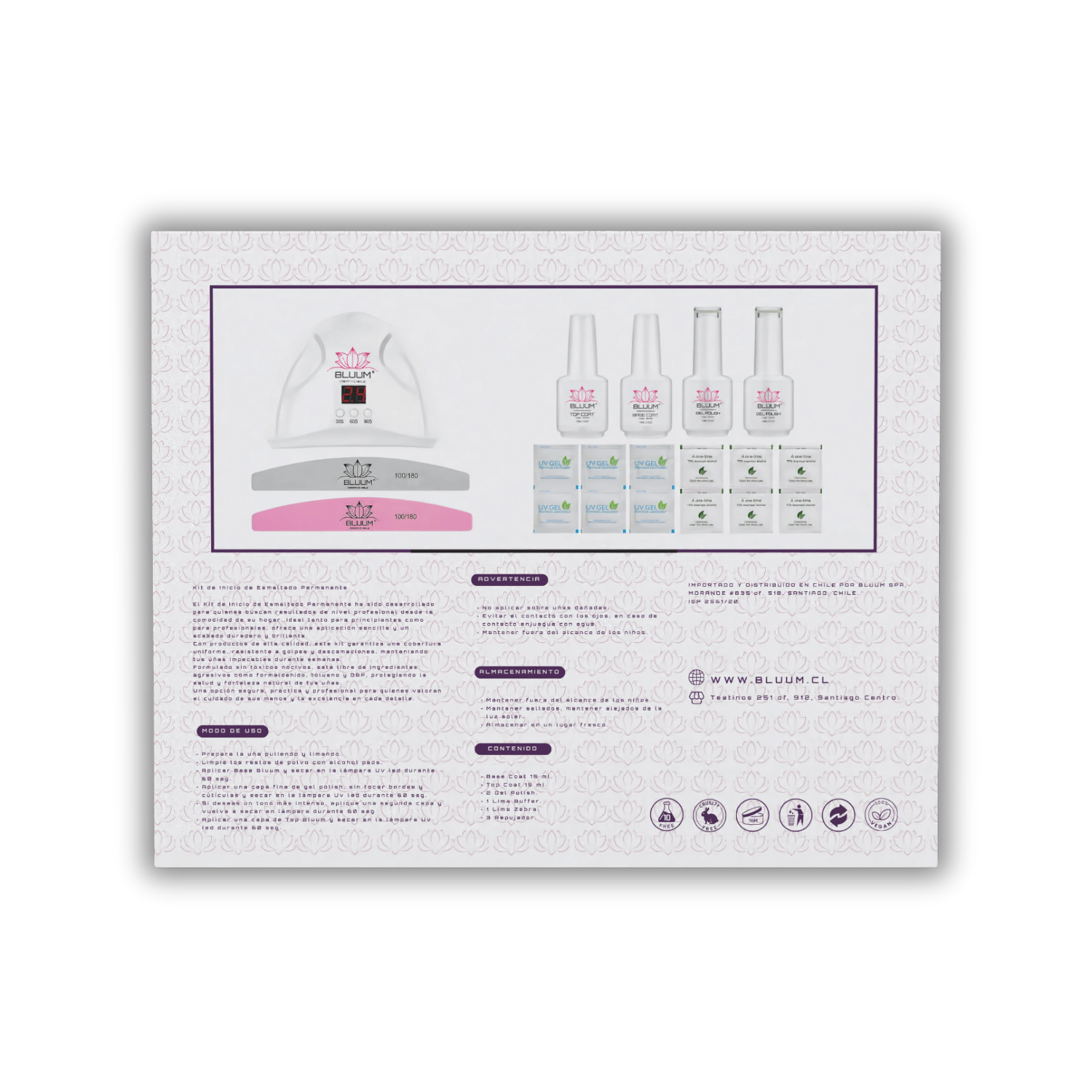 Kit De Esmaltado Permanente Profesional Bluum Creative Nails 06-3