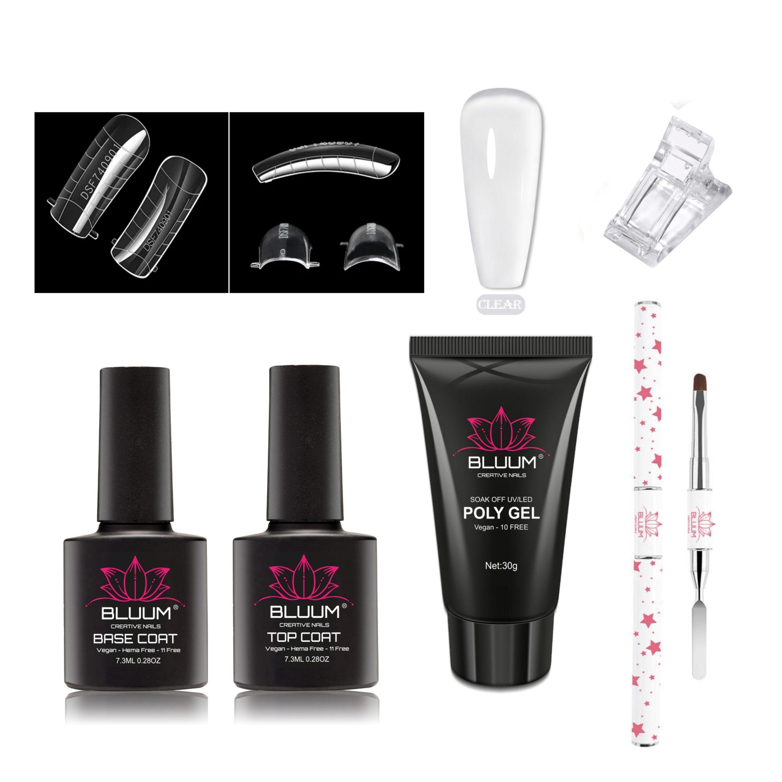 Kit Polygel transparente Profesional Bluum S-0