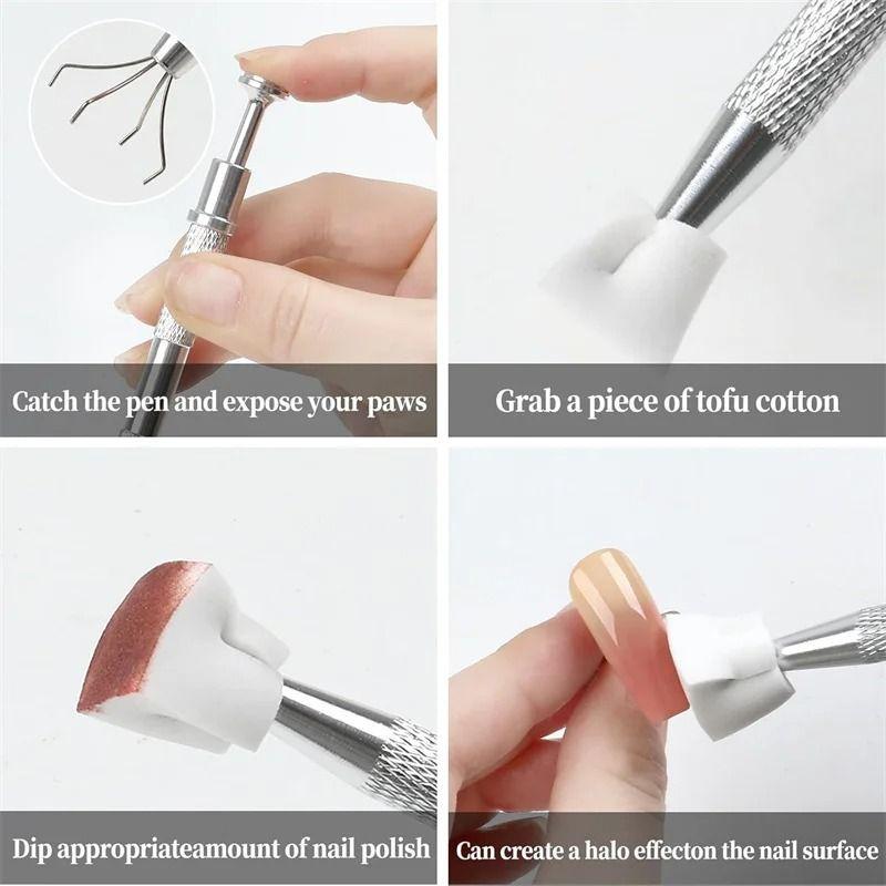 Set Mini Esponjas Degradé Manicure Más Pinza-5