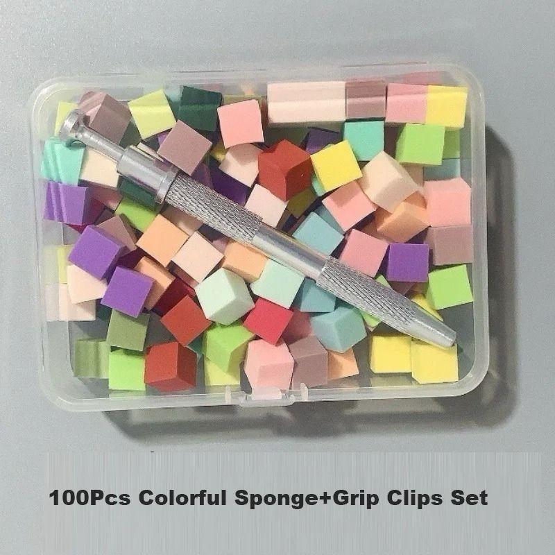 Set Mini Esponjas Degradé Manicure Más Pinza-6