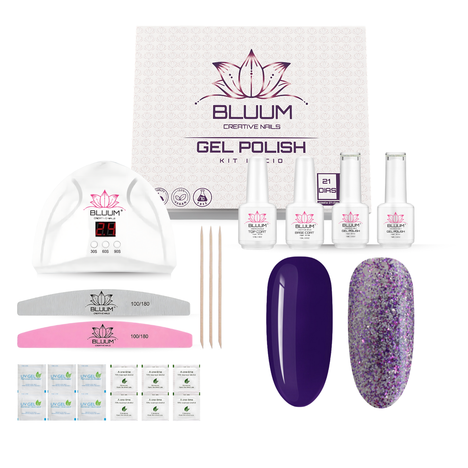 Kit De Esmaltado Permanente Profesional Bluum Creative Nails 02-0