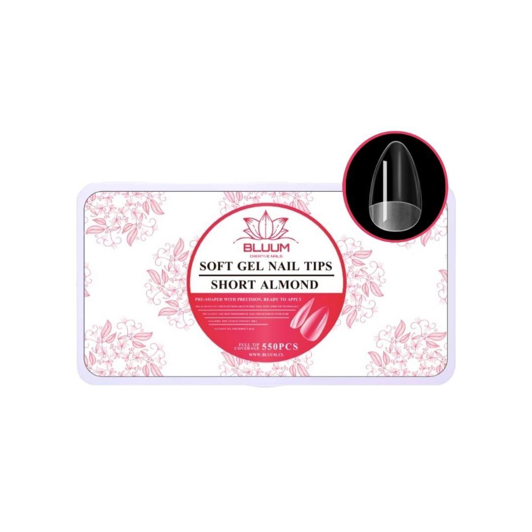 Tips Soft Gel Bluum Short Almond und Prelimadas 550 und-0