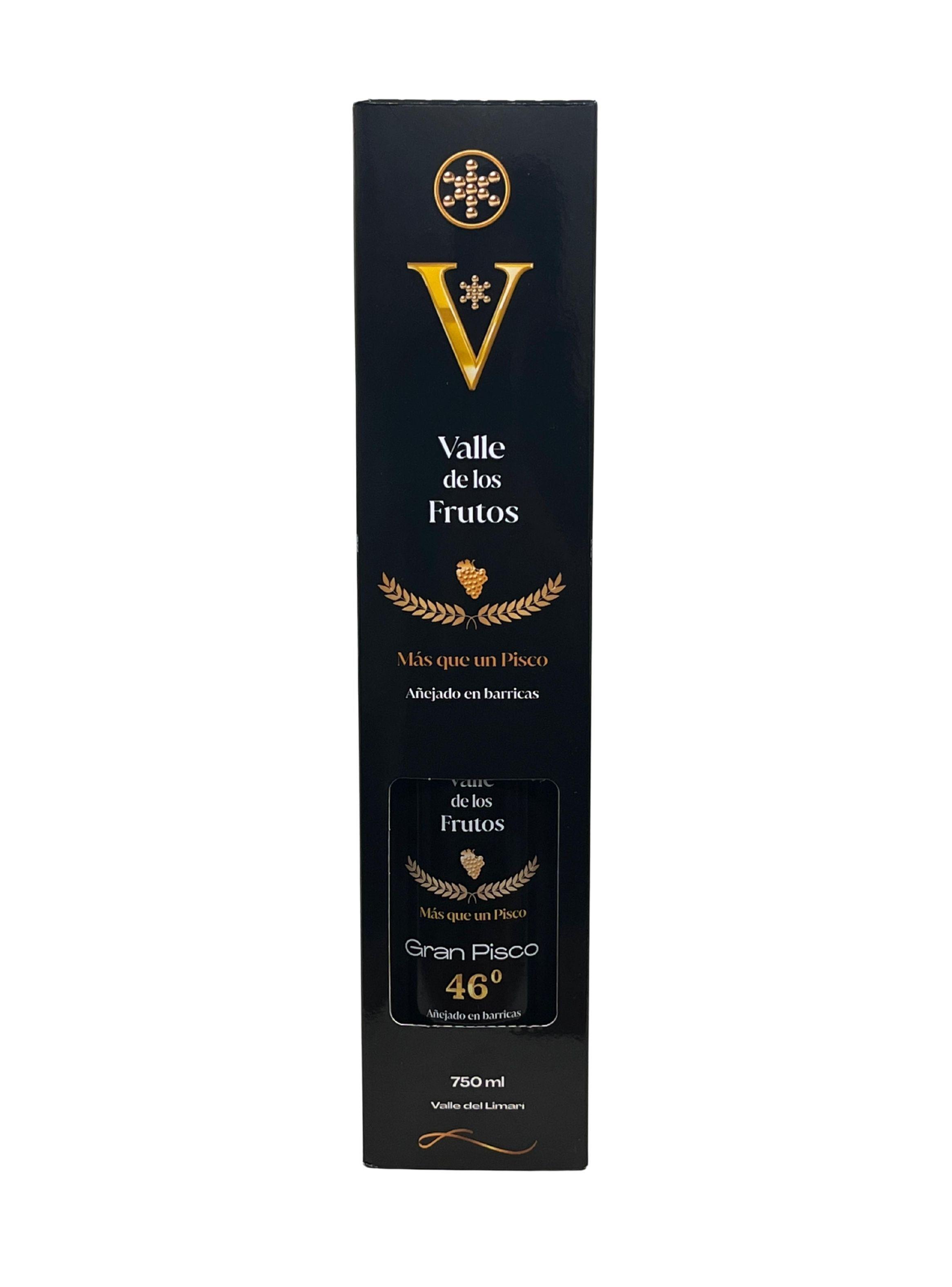 VALLE DE LOS FRUTOS GRAN PISCO 46° AÑEJADO EN BARRICA-2