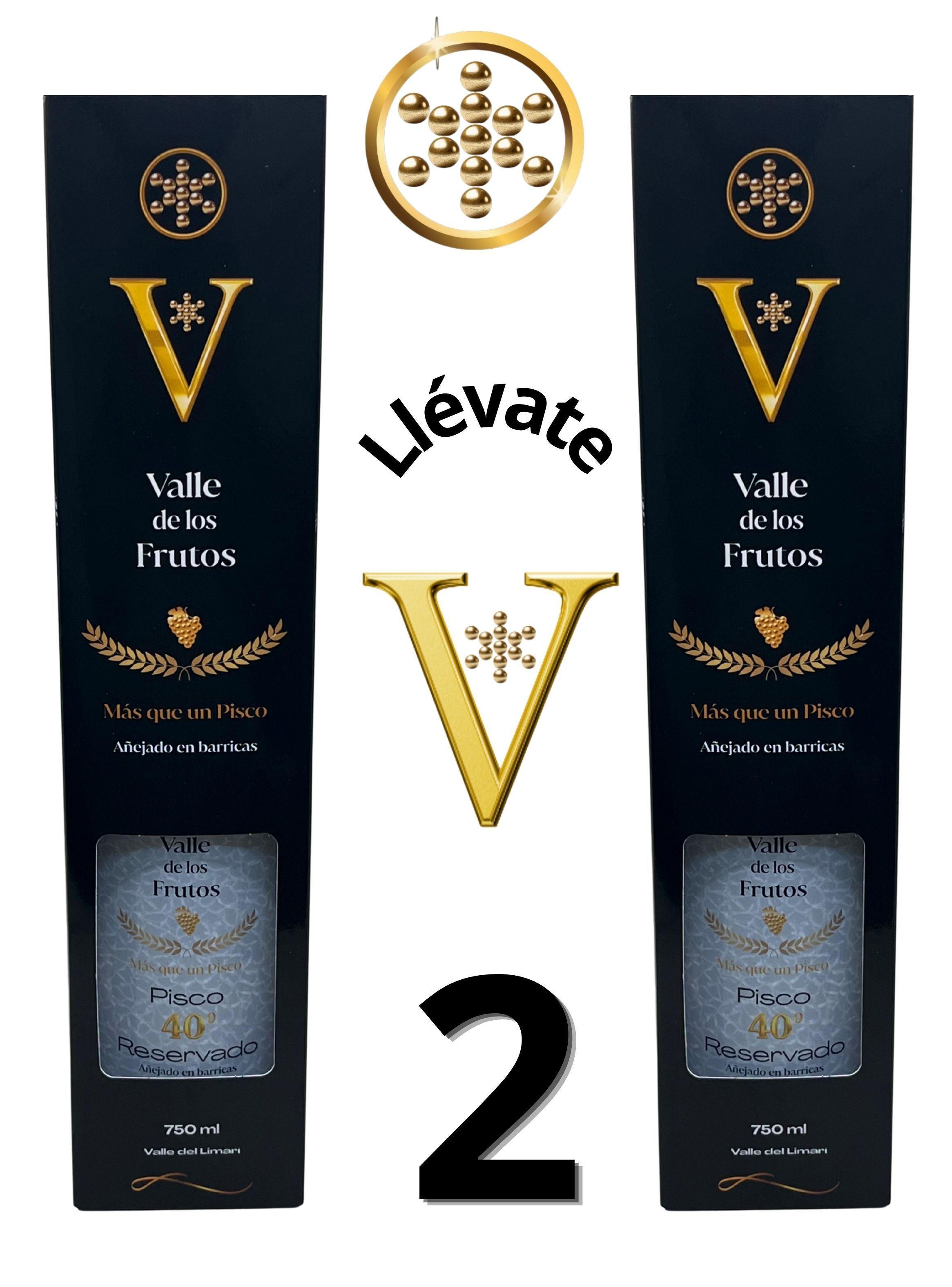 Valle de los Frutos Pisco Reservado 40° Pack Promocional 2 Unidades-0