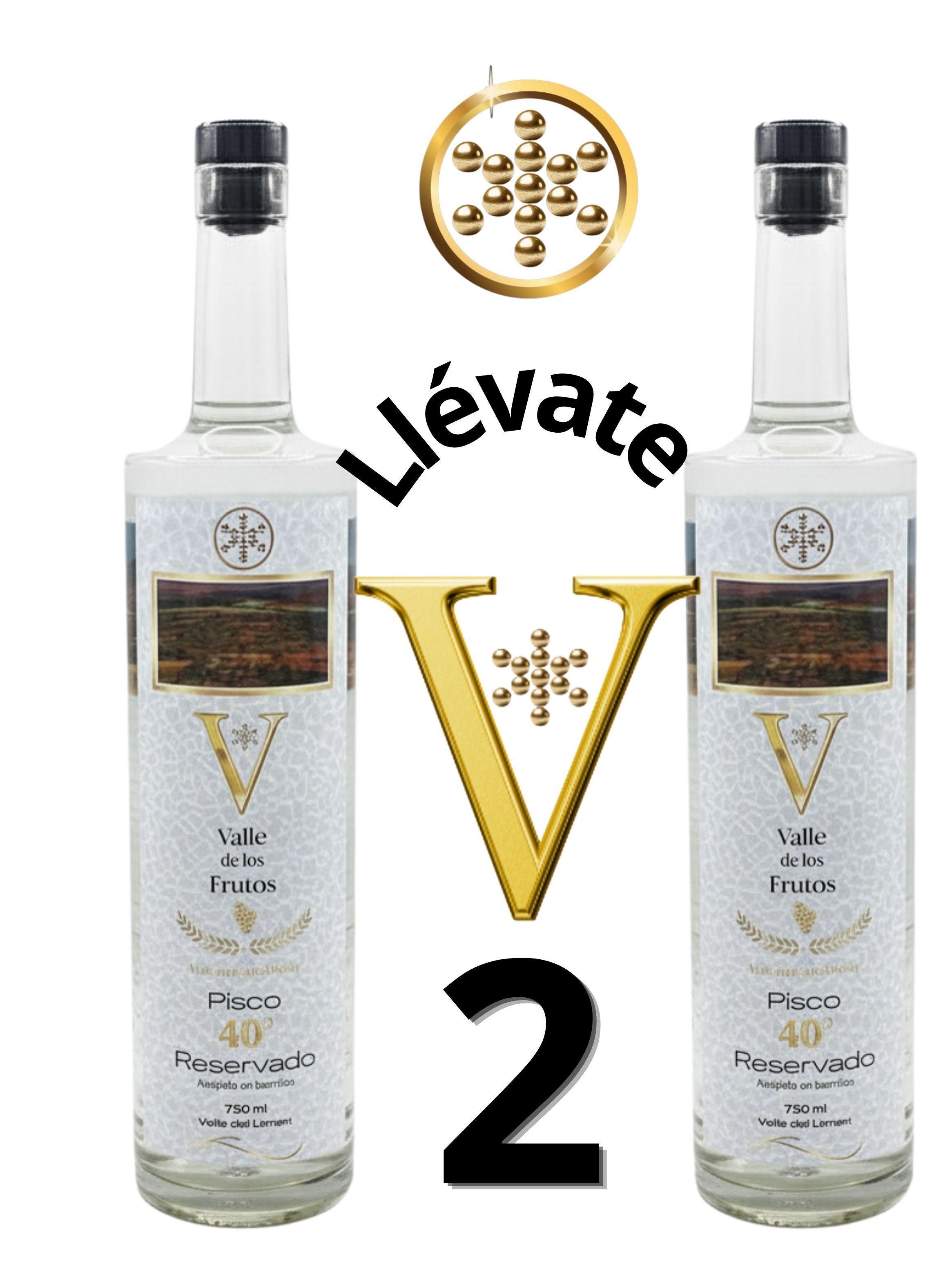 Valle de los Frutos Pisco Reservado 40° Pack Promocional 2 Unidades-1