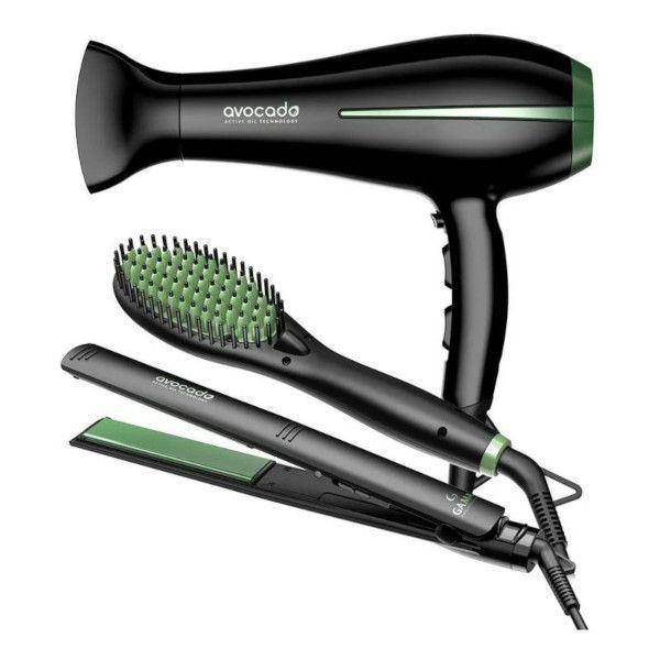COMBO PLANCHA + SECADOR + MINIBRUSH AVOCADO GA.MA-0