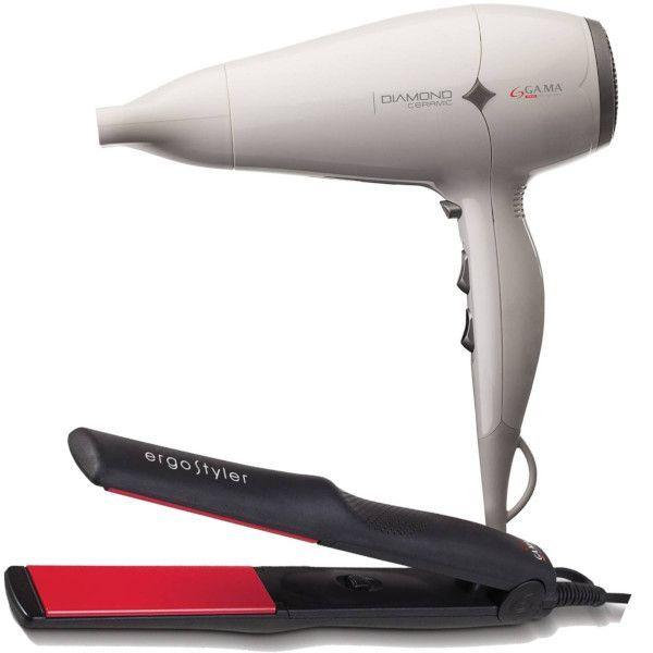 COMBO PLANCHA ERGOSTYLER  SECADOR DIAMOND CERAMIC GA.MA-0