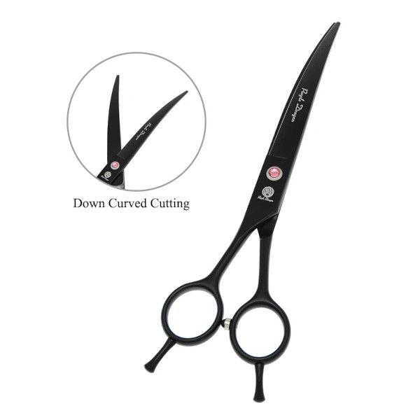 TIJERA DE PELUQUERIA CANINA 7.0" CURVA PURPLE DRAGON-1