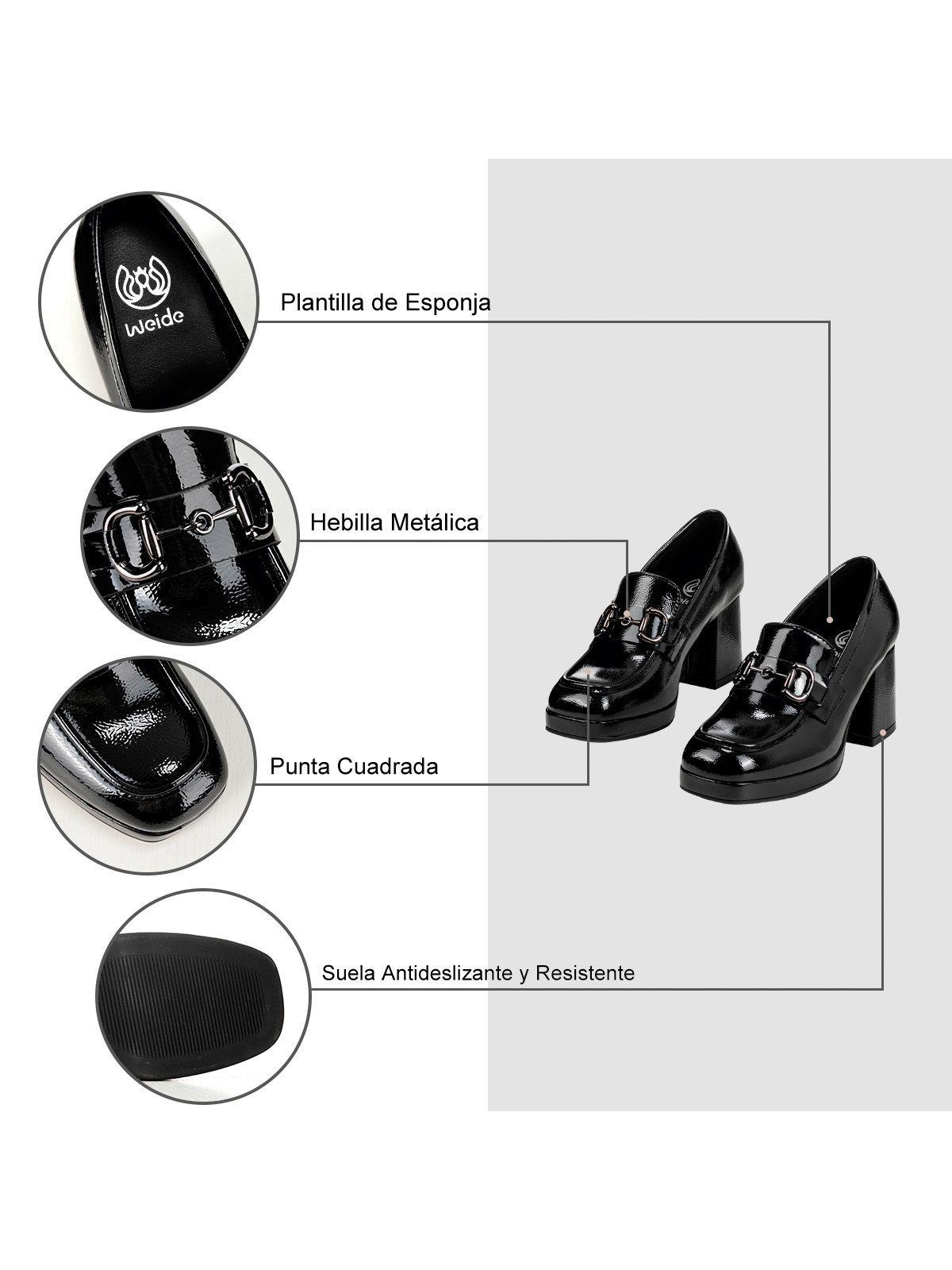 Mocasin Negro Casual Mujer Weide RQ72-5