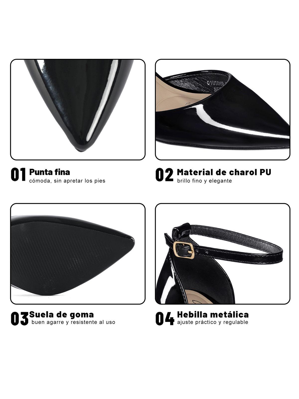 Zapatos Taco PU Acharolado Mujer Aguja Weide QIU506B-4