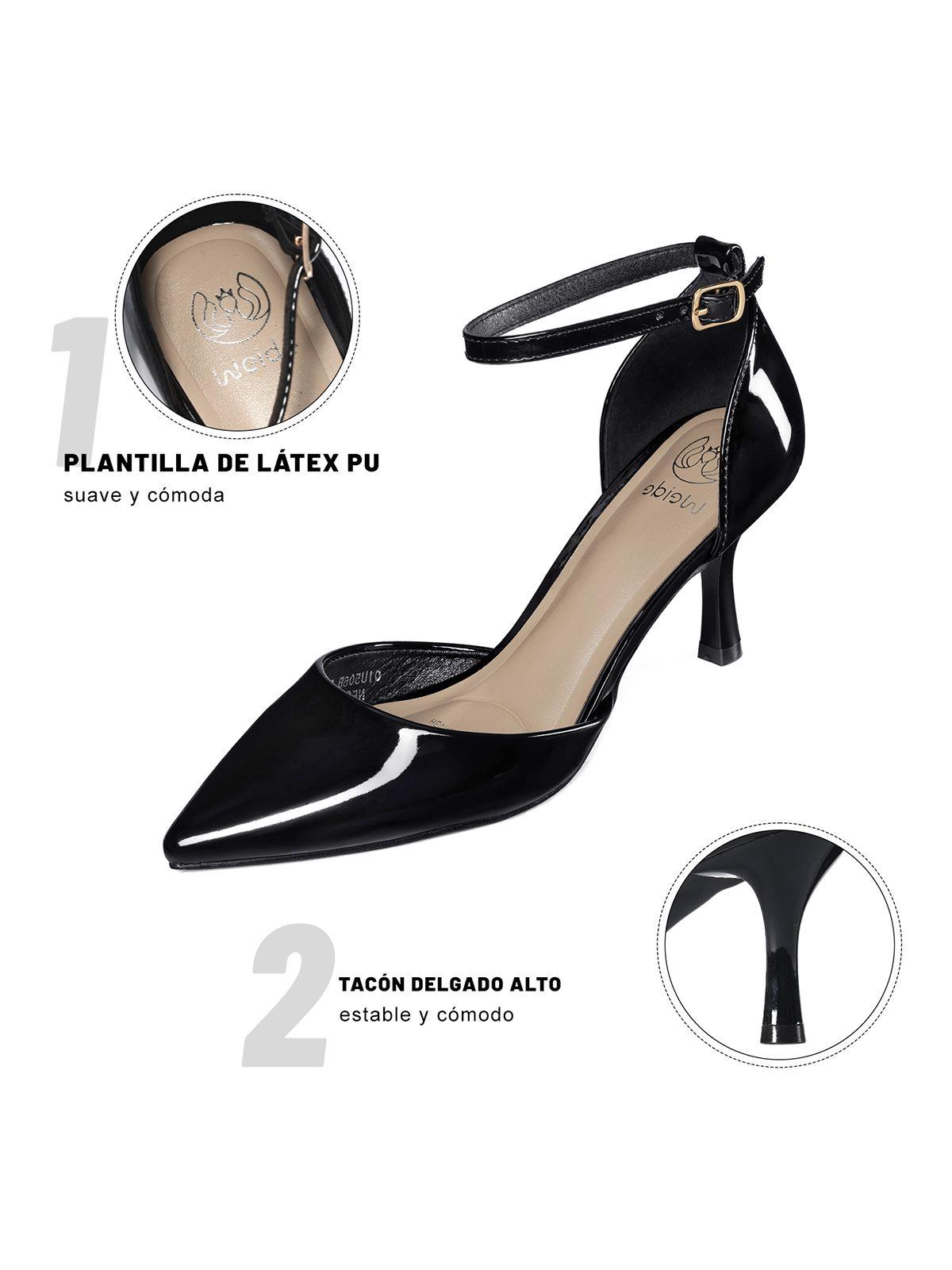Zapatos Taco PU Acharolado Mujer Aguja Weide QIU506B-5