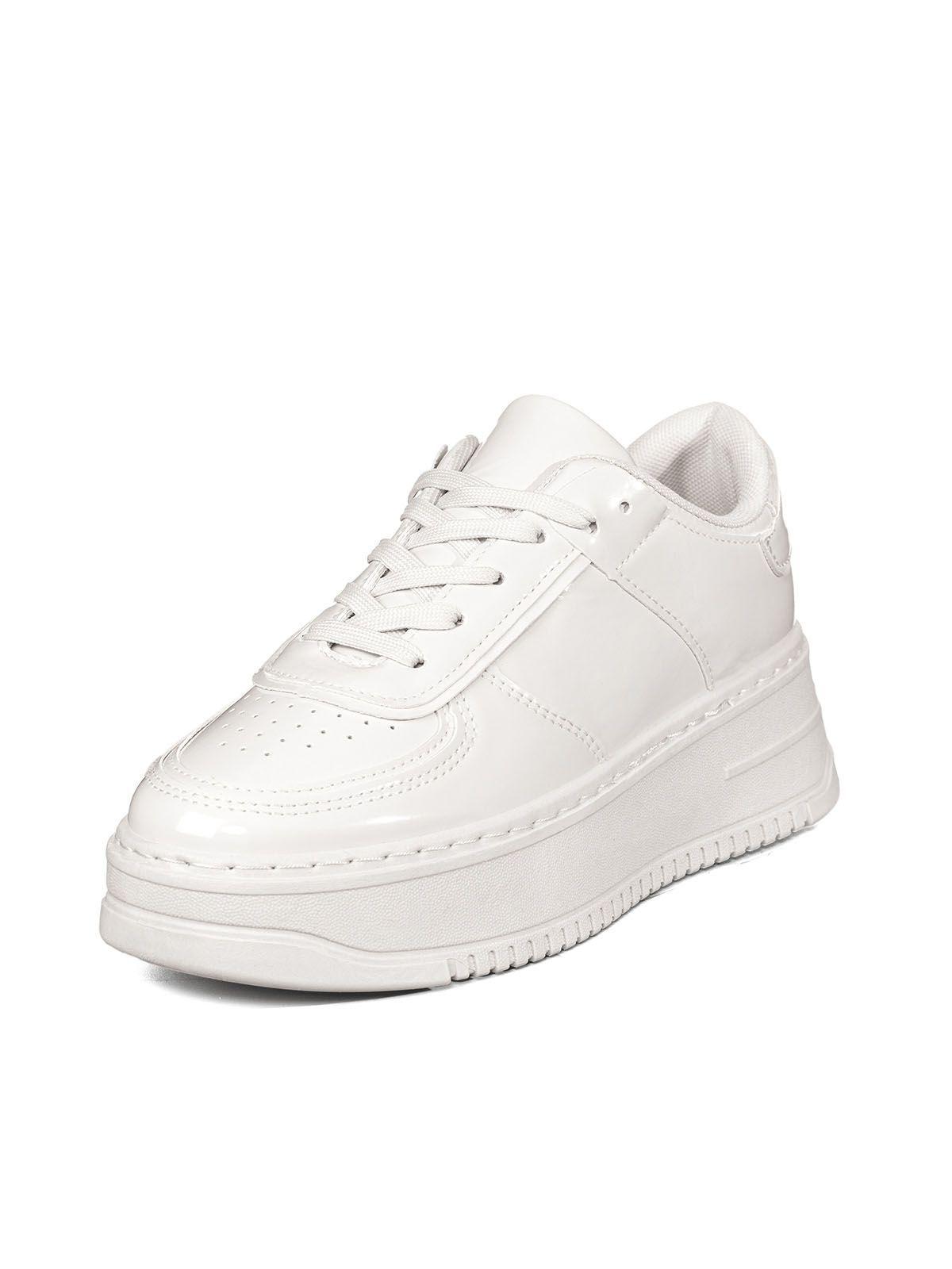 Zapatilla Deportiva Plataforma Charol Mujer Weide LT132-0
