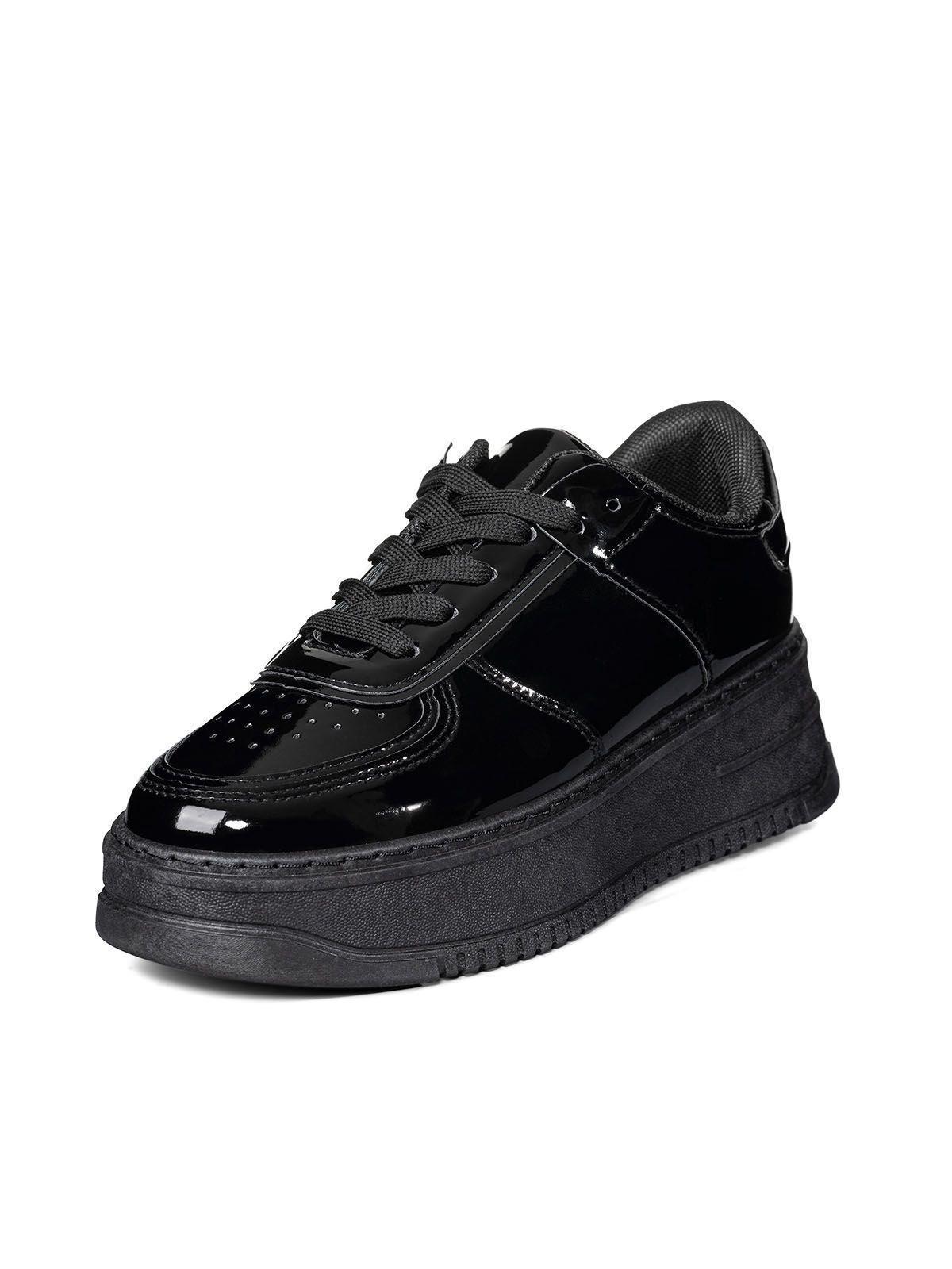 Zapatilla Deportiva Plataforma Charol Mujer Weide LT132-0
