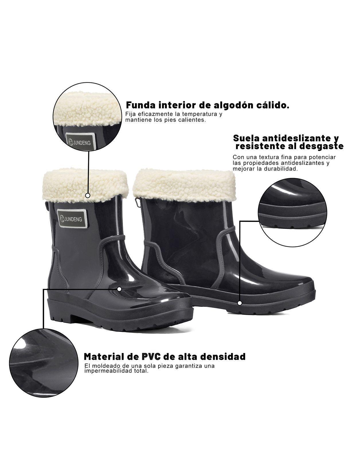 Botín De Agua Mujer Pvc Casual Impermeable  Weide GH161-8