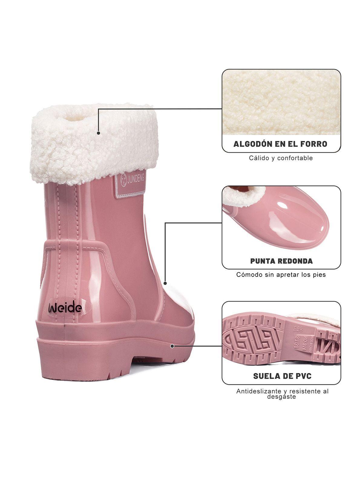 Botín De Agua Mujer Pvc Casual Impermeable  Weide GH161-7