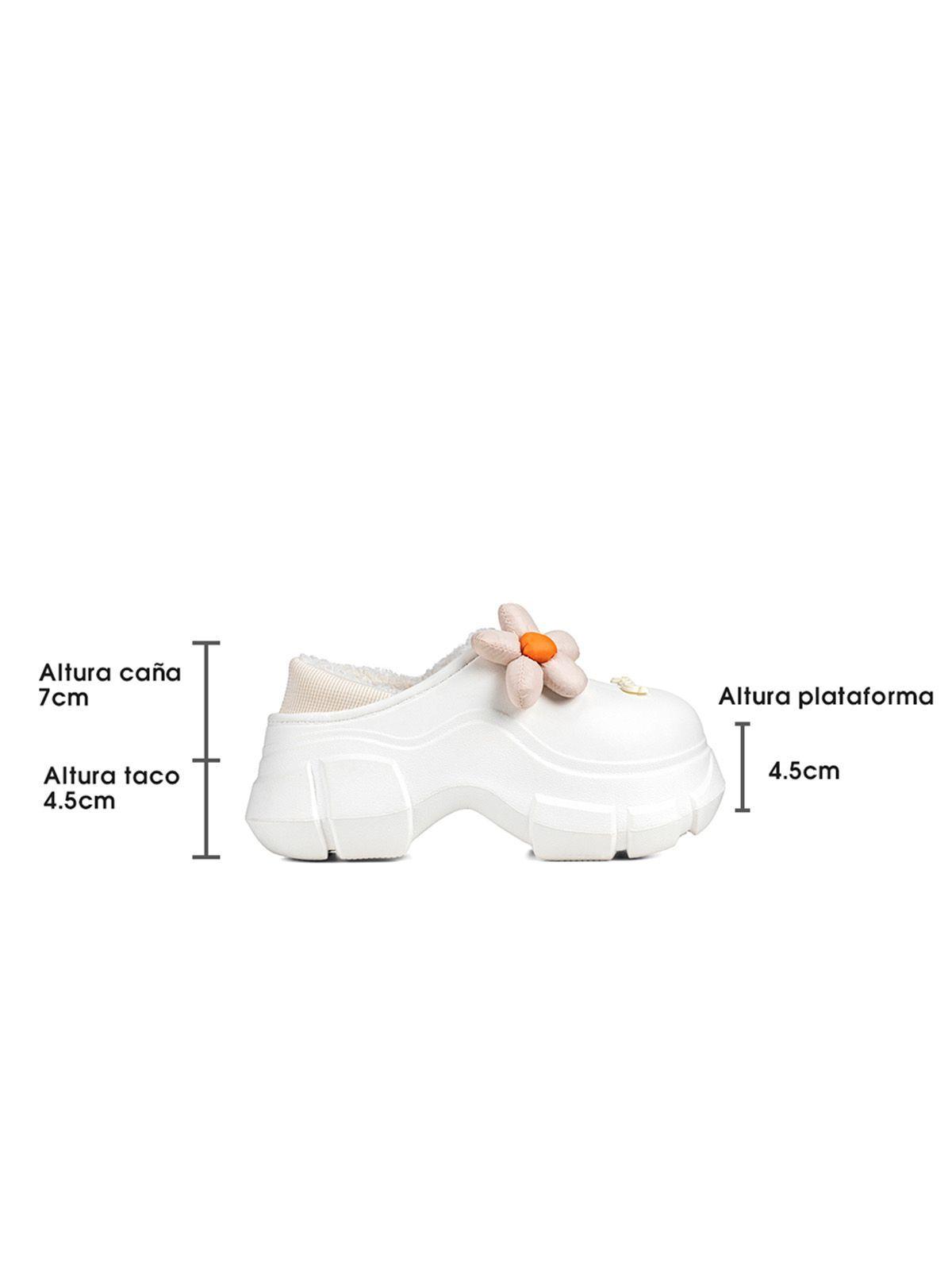 Zueco Blanco Casual Mujer Weide GH120-5