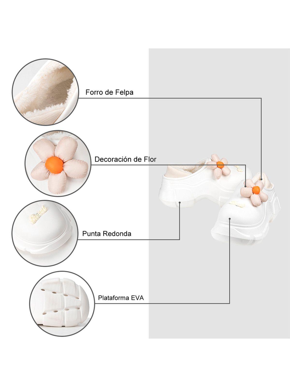 Zueco Blanco Casual Mujer Weide GH120-6