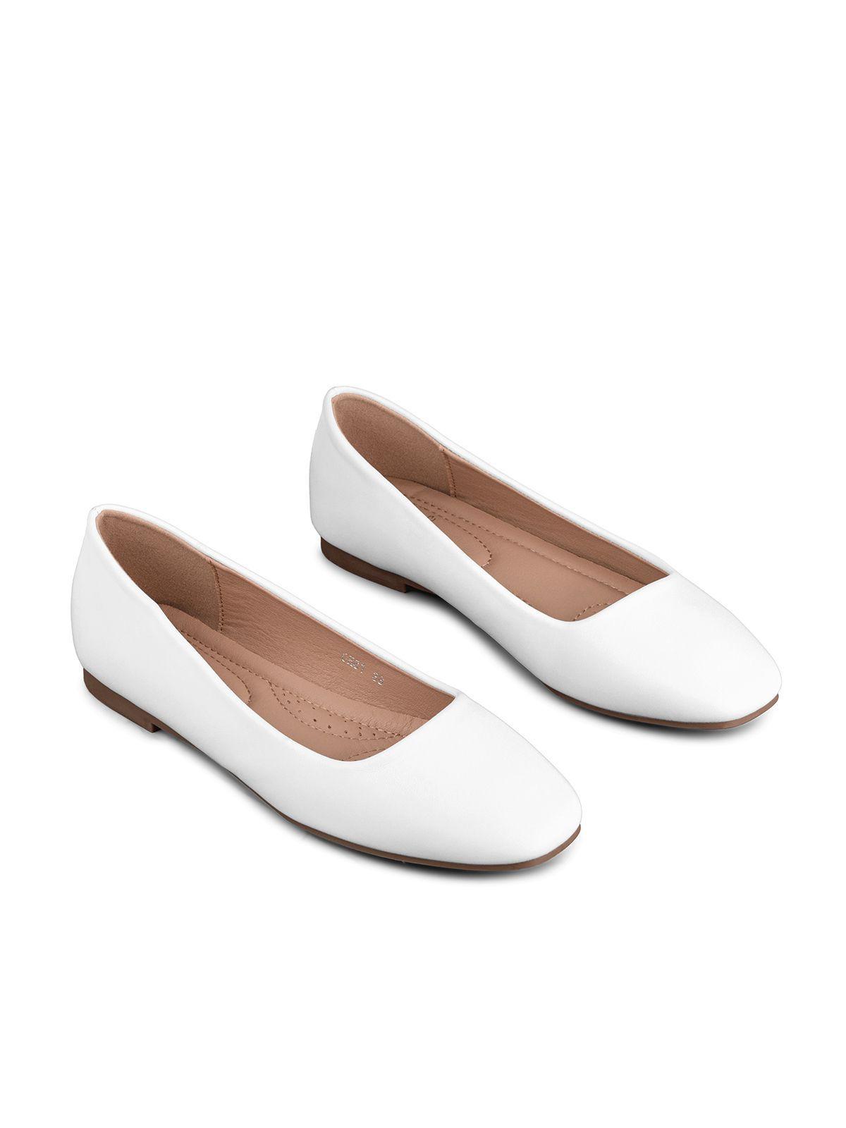 Ballerinas Eco Cuero Blanco Casual Mujer Weide GH81-2