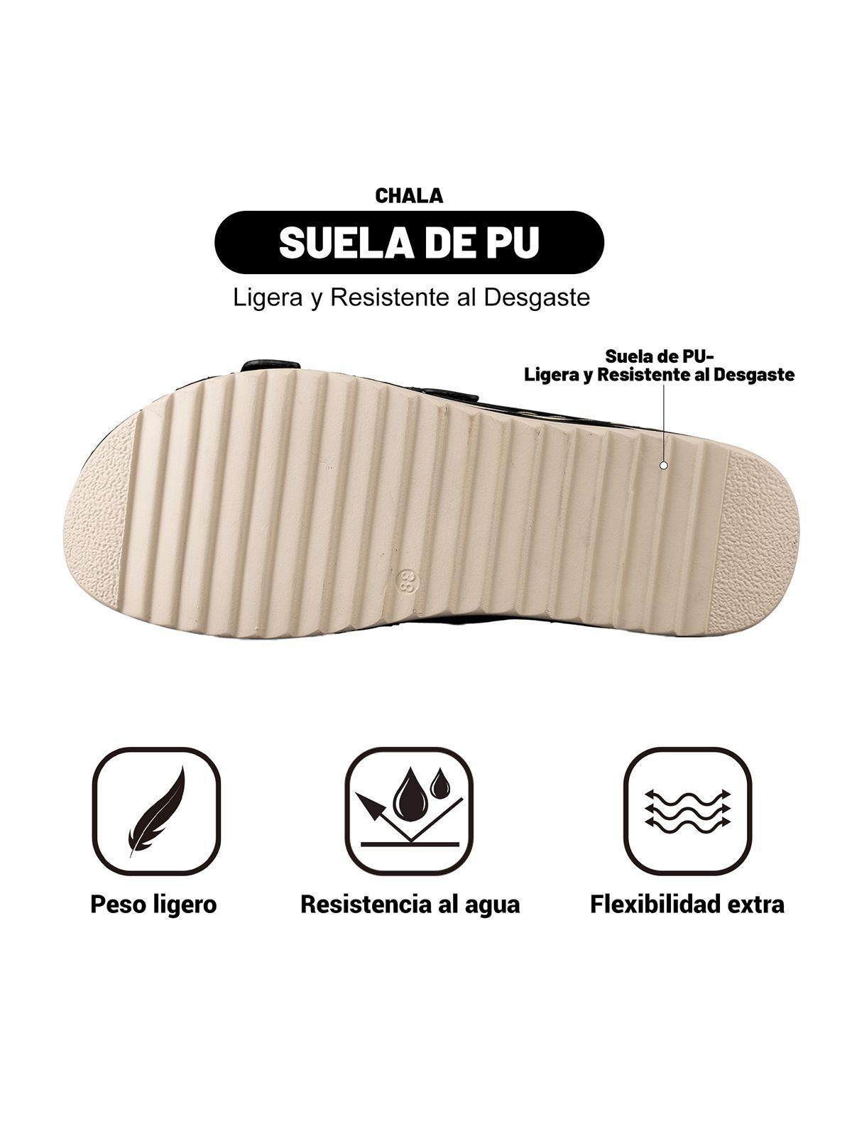 Sandalia Plana Casual Mujer Negra Weide JN31-4