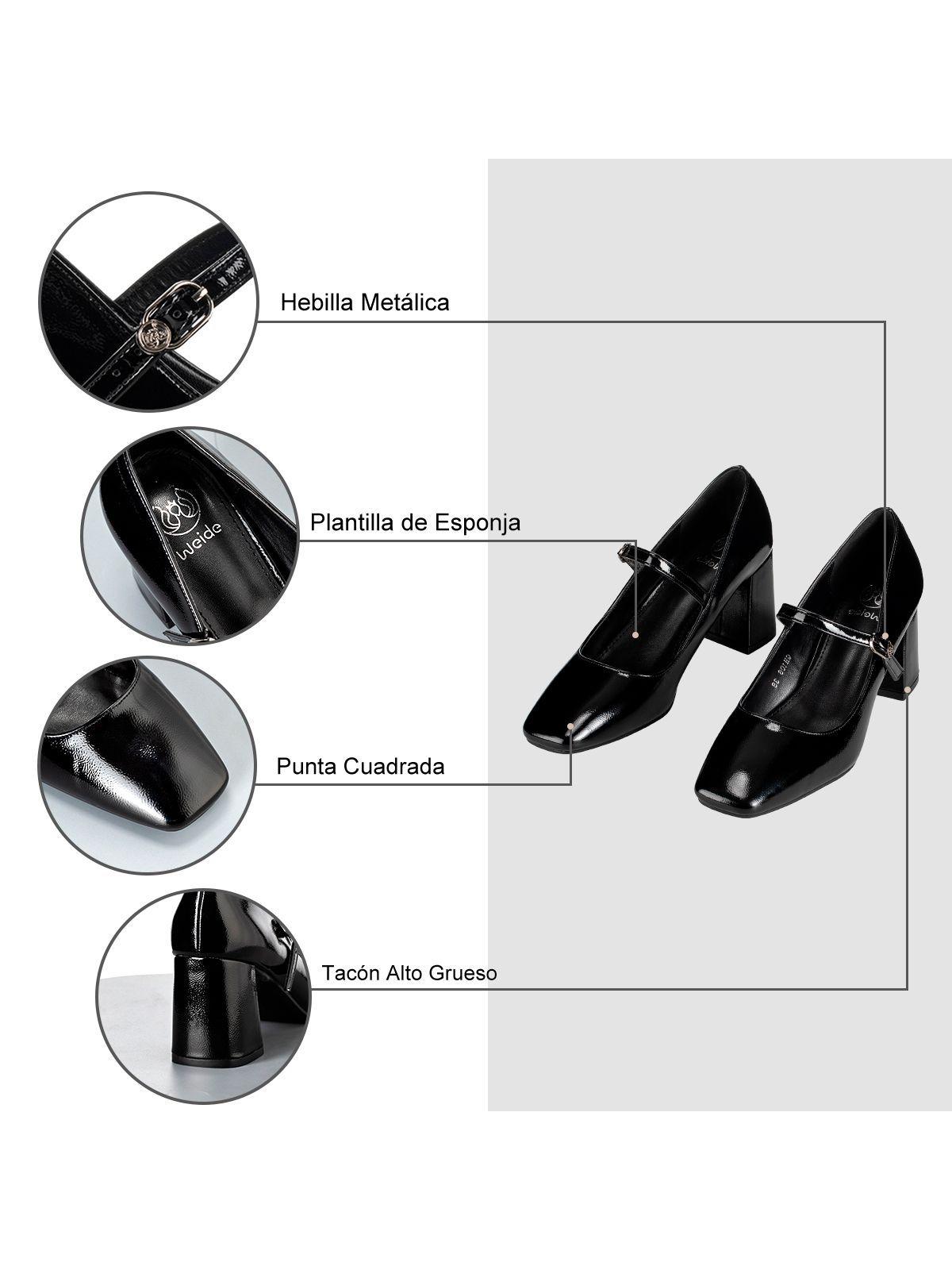 Zapatos Negro Casual Mujer Weide GH106-7