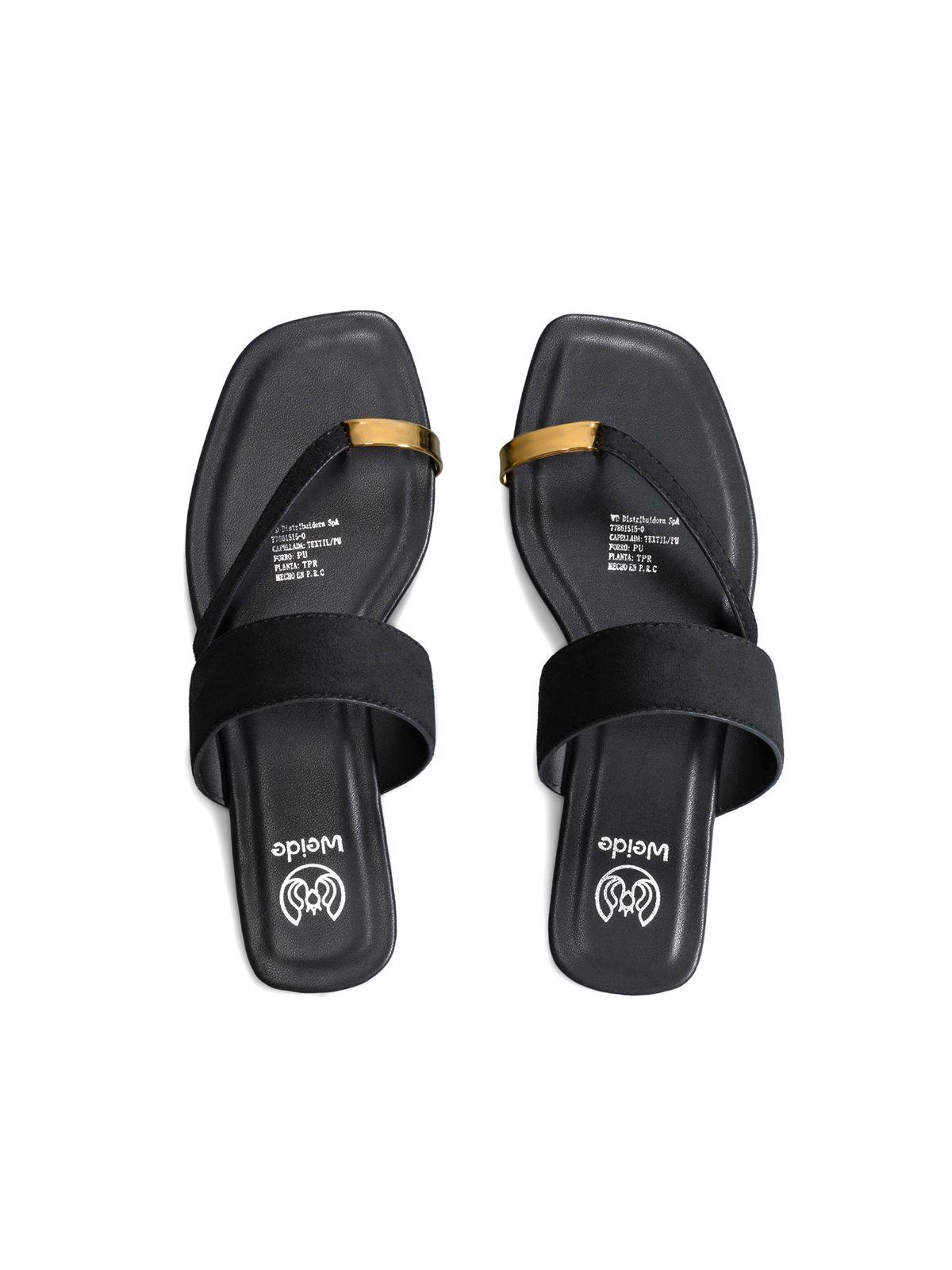 Sandalia tipo Chala PU Textil Mujer Plano Weide HY25-2