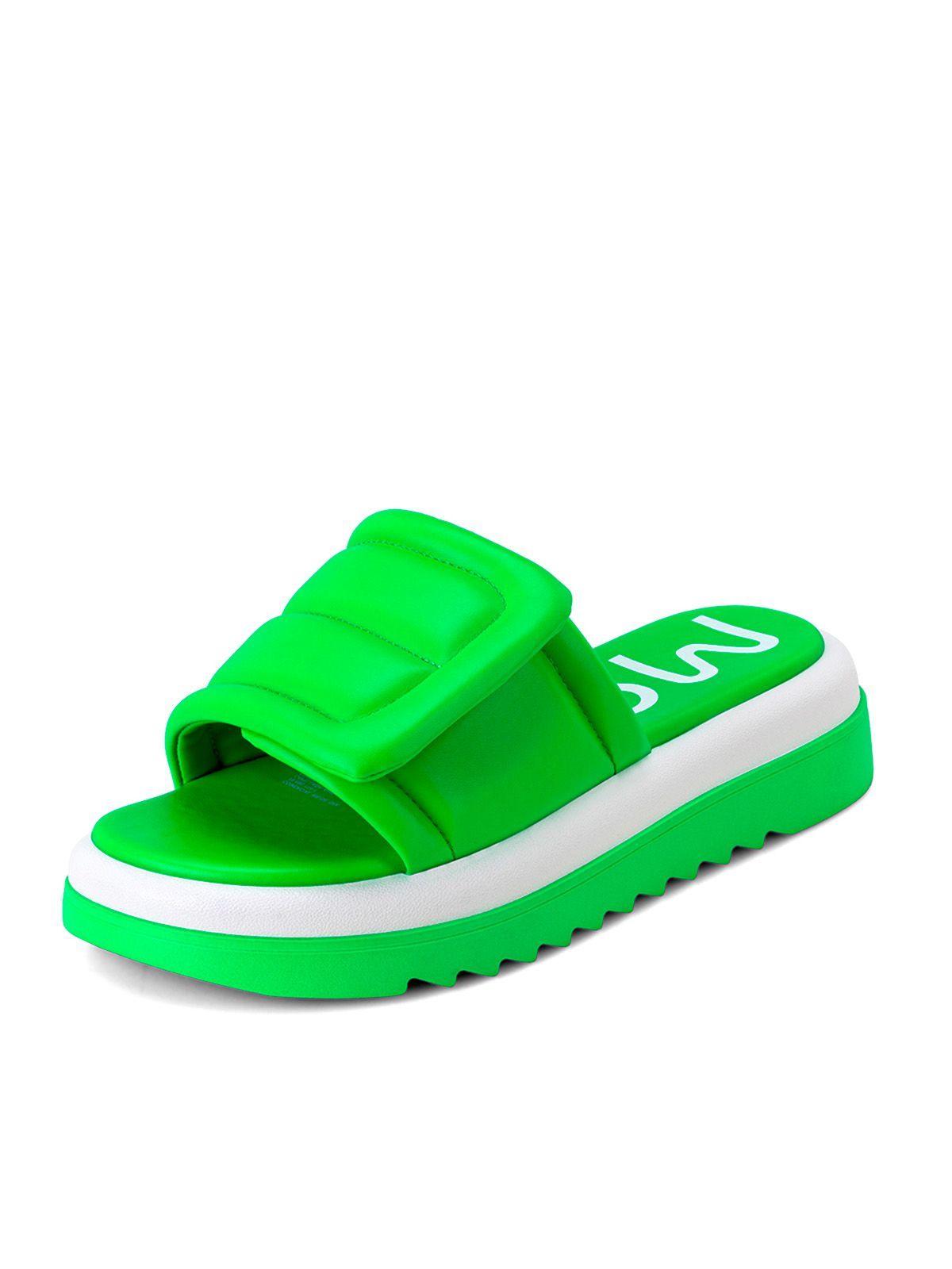 Sandalia Plataforma Verde Casual GH98 Weide-0