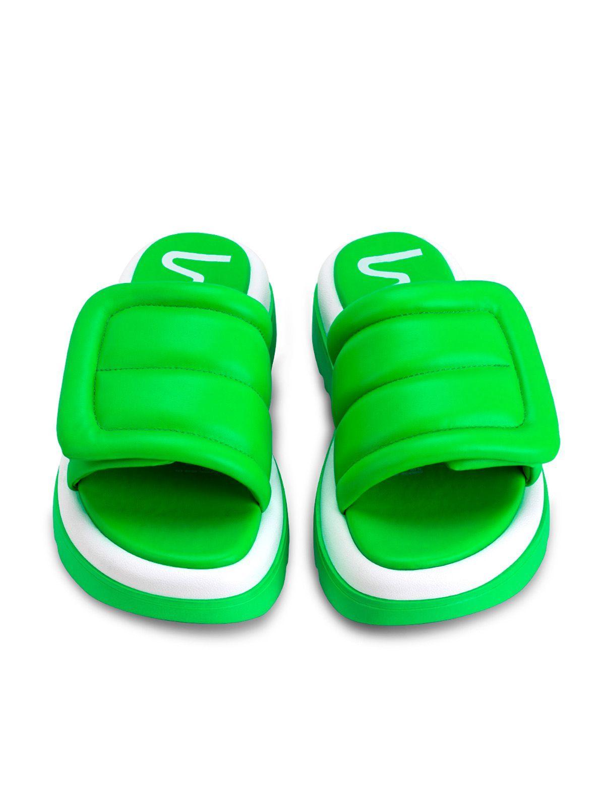 Sandalia Plataforma Verde Casual GH98 Weide-2