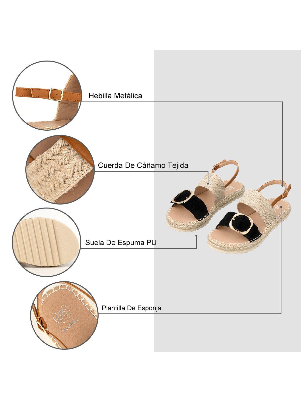 Sandalia Casual Con Cierre De Hebilla Mujer Weide QIU363-5