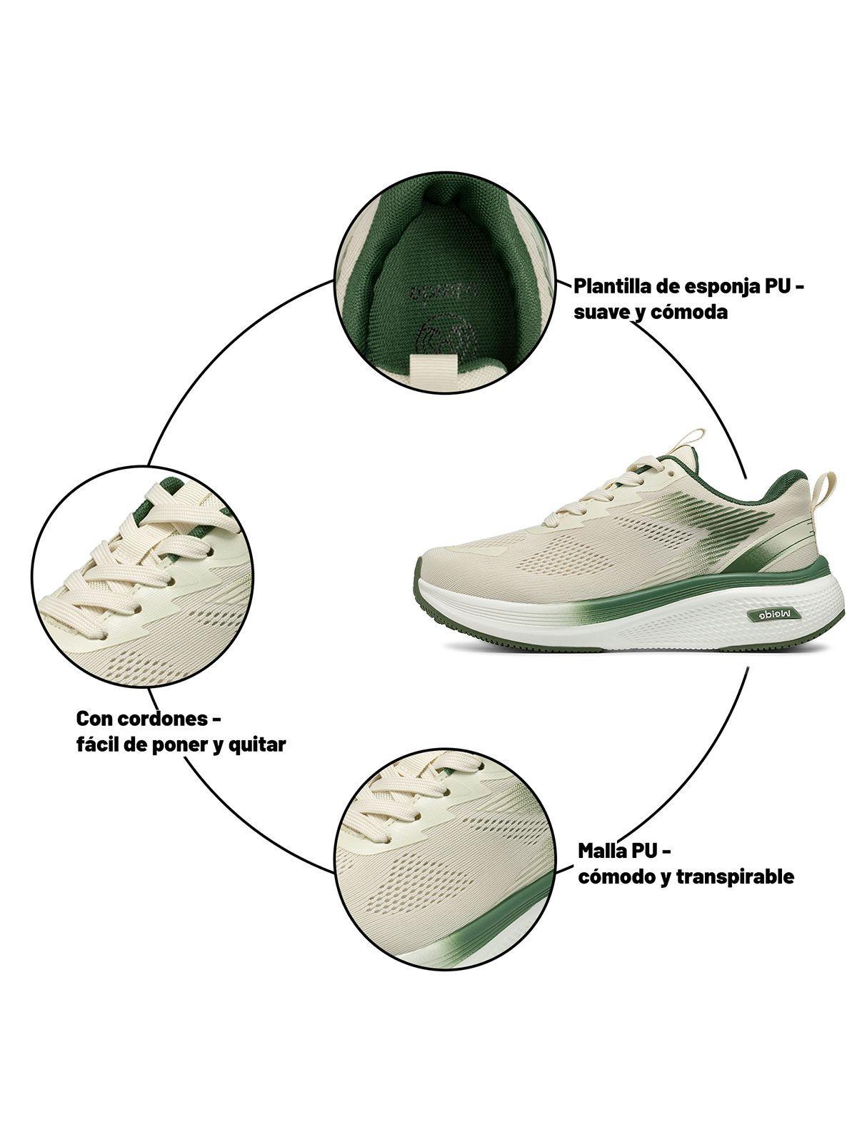 Zapatillas Urbanas Mujer Plataforma Malla PU Weide XJH70-9