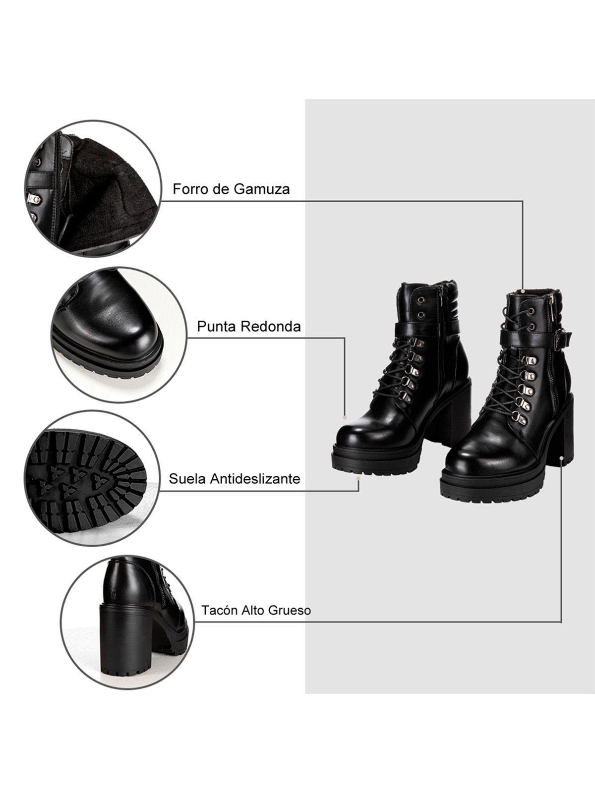 Botin Negro Casual Mujer Weide CZY577-6