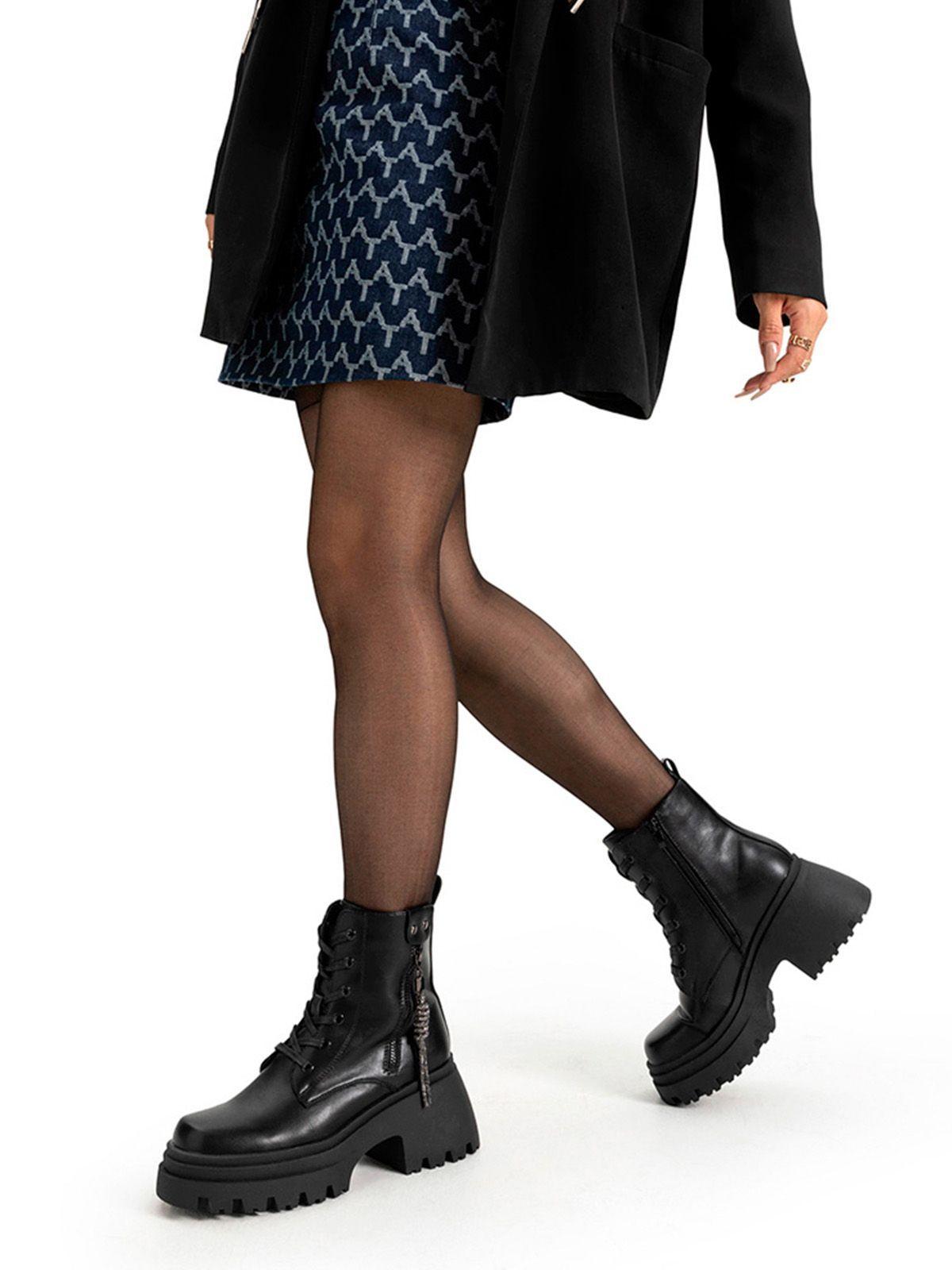 Botin Negro Casual Mujer Weide DH69-1