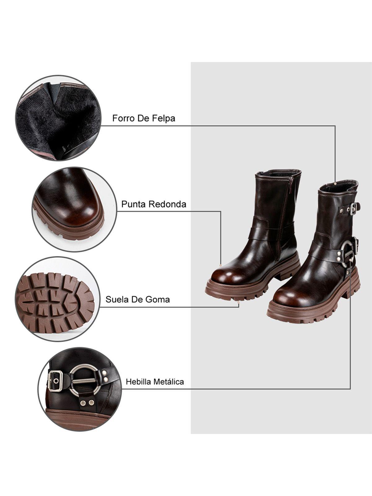 Botin Marrón Casual Mujer Weide YL75-6