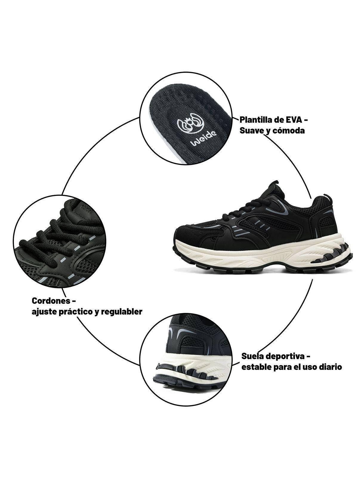Zapatillas Malla PU Mujer Plataforma Weide TFA330-4