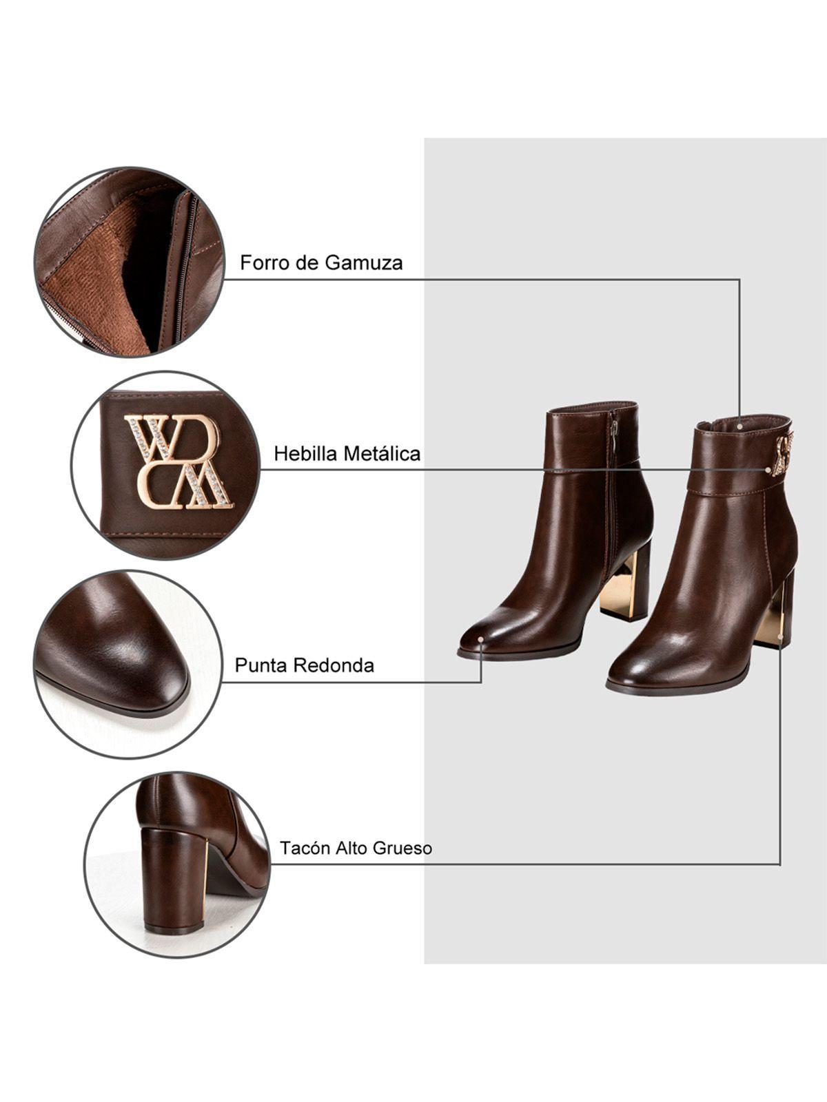 Botin Marrón Casual Mujer Weide CZY581-6